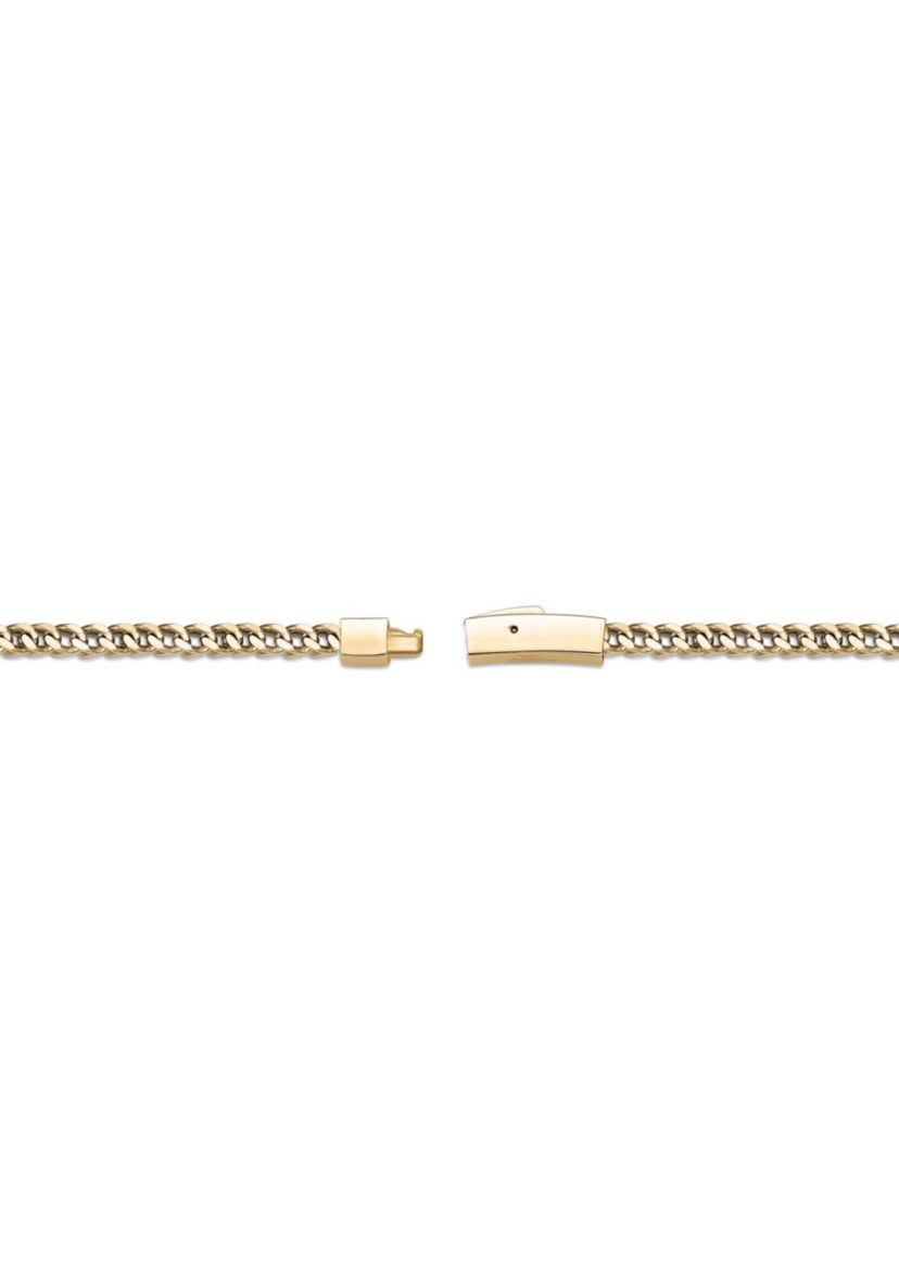 Stainless Steel 4MM Foxtail Chain Necklace with Goldtone Ion Plating and Push Lock, 30"