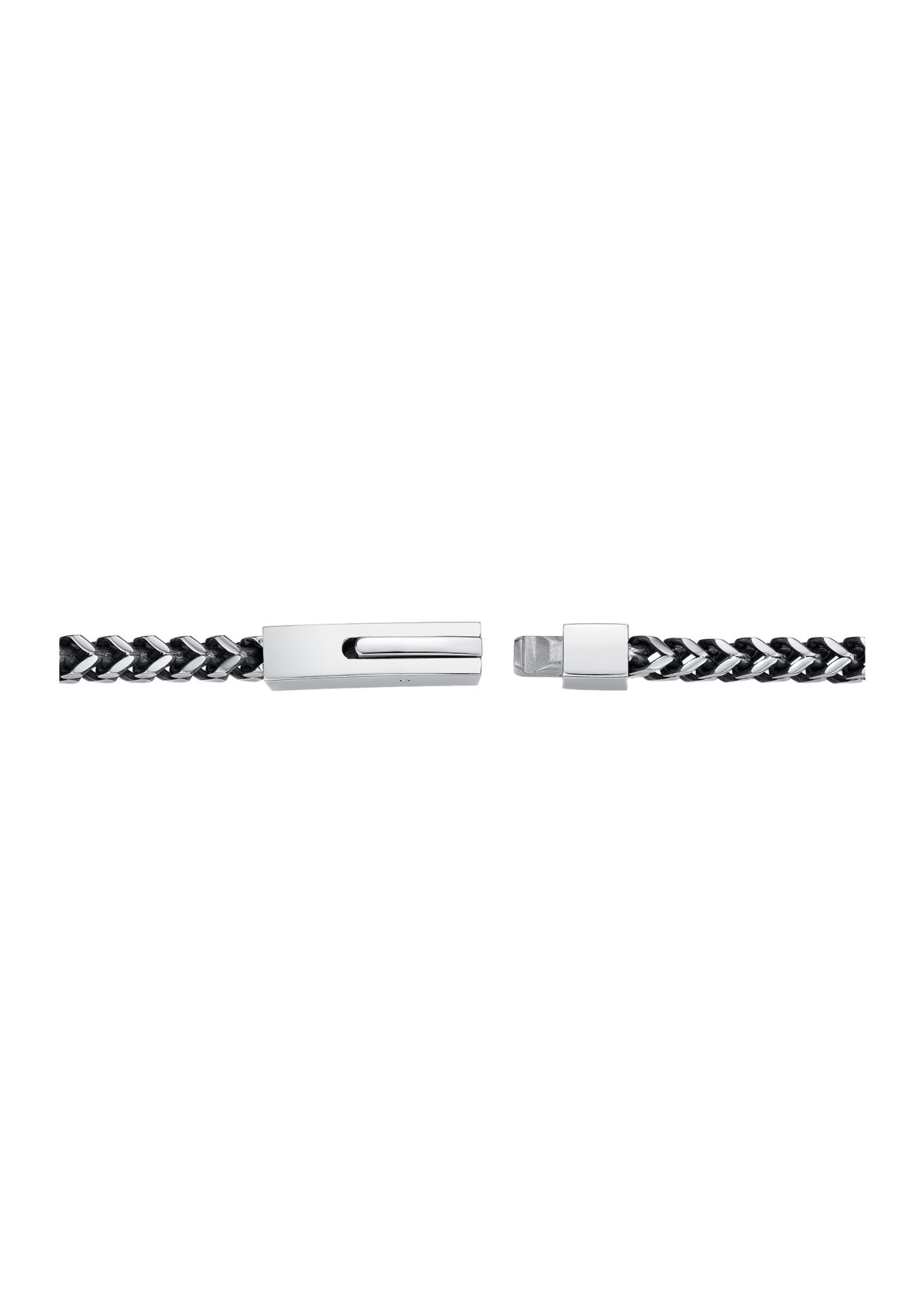 Stainless Steel 4 Millimeter Foxtail Chain Bracelet with Push Lock, 9 Inch
