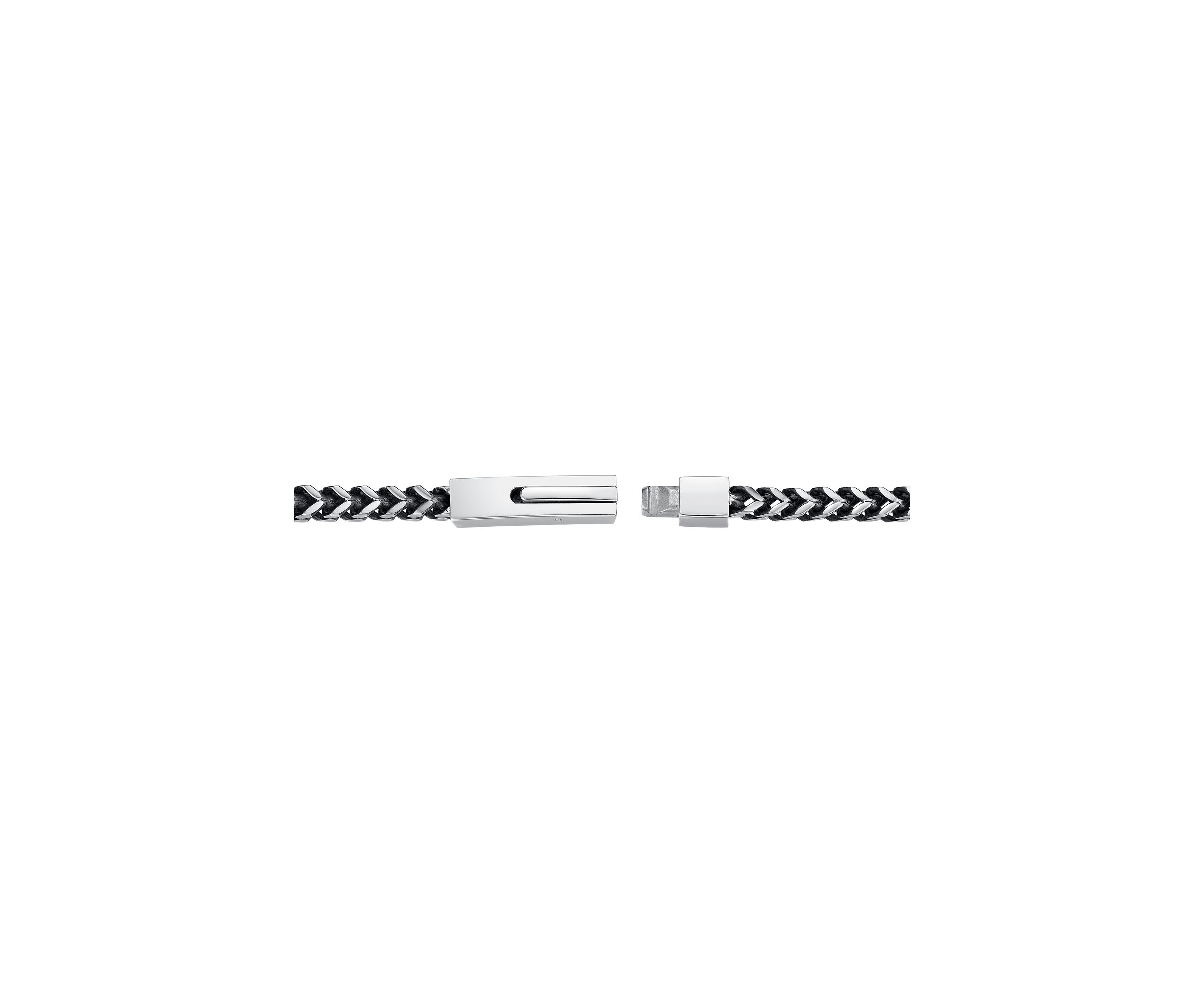 Stainless Steel 4 Millimeter Foxtail Chain Bracelet with Push Lock, 9 Inch