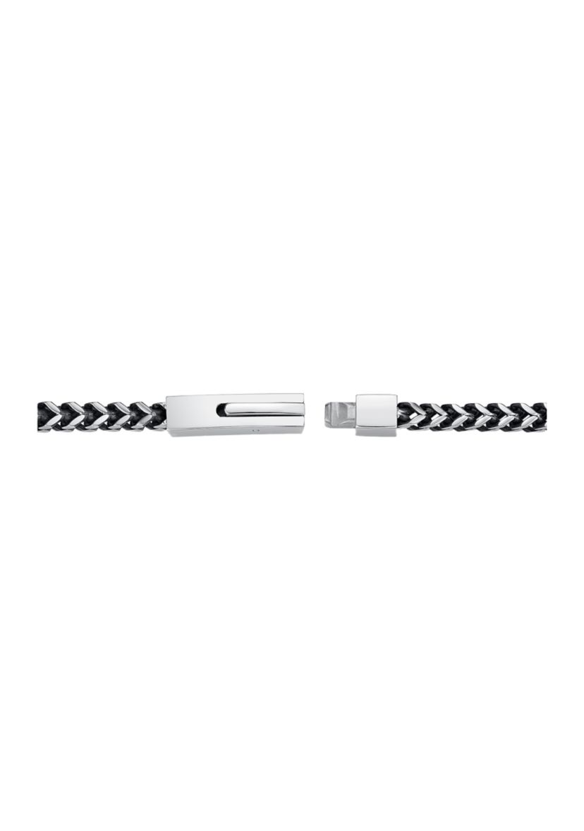 Stainless Steel 4 Millimeter Foxtail Chain Bracelet with Push Lock, 9 Inch