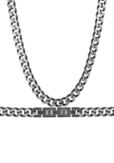 Belk & Co. Stainless Steel Curb Chain Necklace