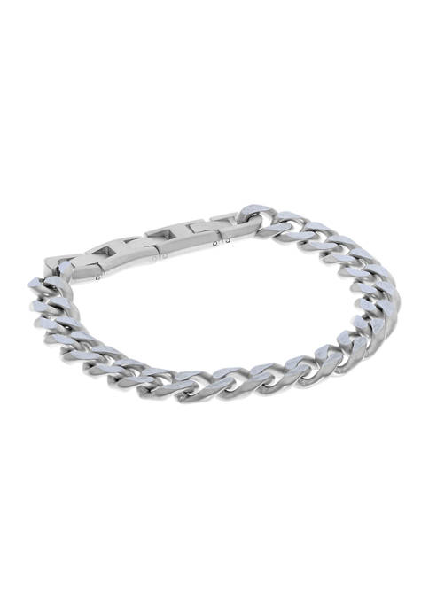 Stainless Steel 11 Millimeter Curb Chain Bracelet, 9 Inch