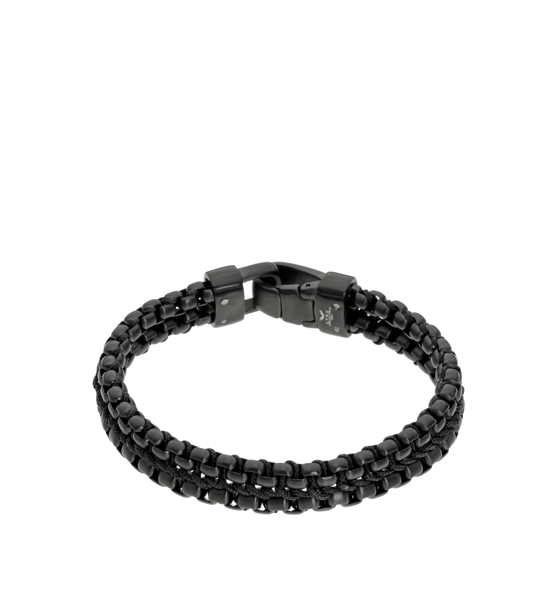 Stainless Steel 2 Row Bracelet with Black Ion Plating