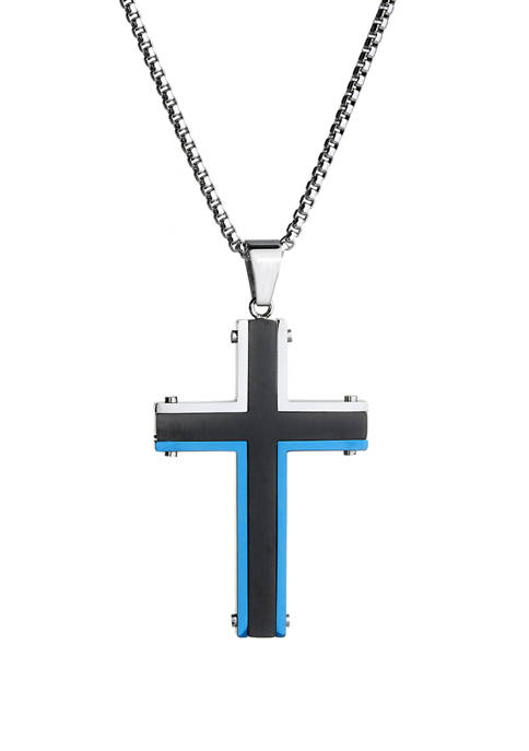 Belk & Co. Stainless Cross Pendant Necklace on
