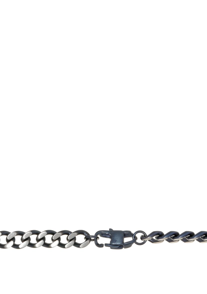 Stainless Steel Two Tone Neck with Gray IP 24 Inch Chain 