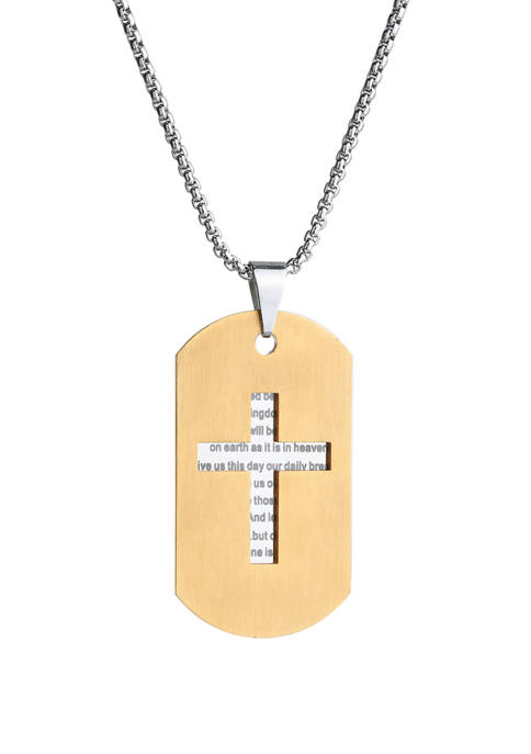 Belk & Co. Stainless Lords Prayer Dog Tag