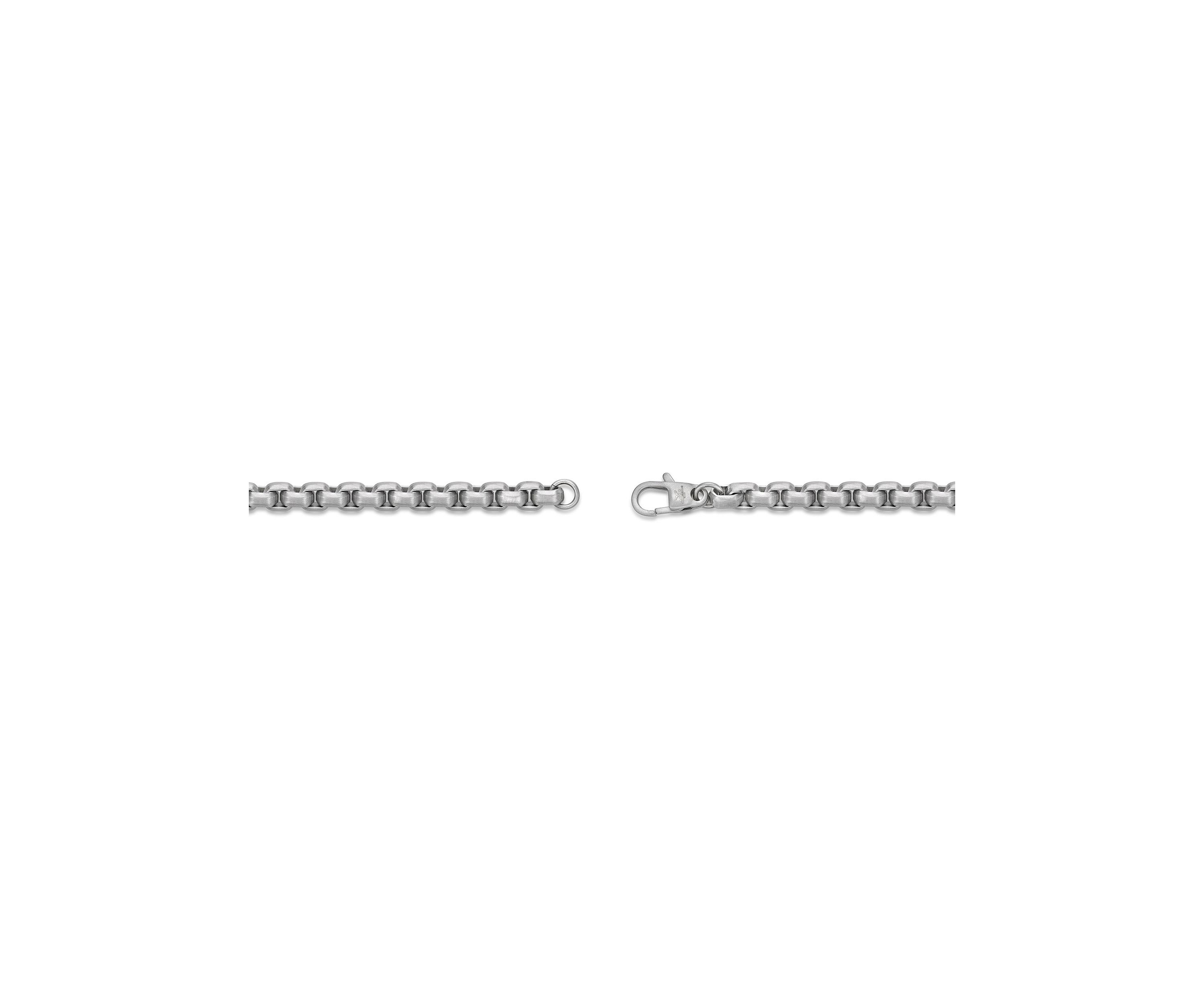 Stainless Steel 5MM Round Box Chain Necklace, 24" Length