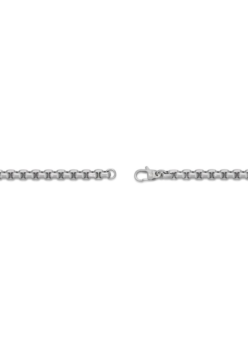 Stainless Steel 5MM Round Box Chain Necklace, 24" Length