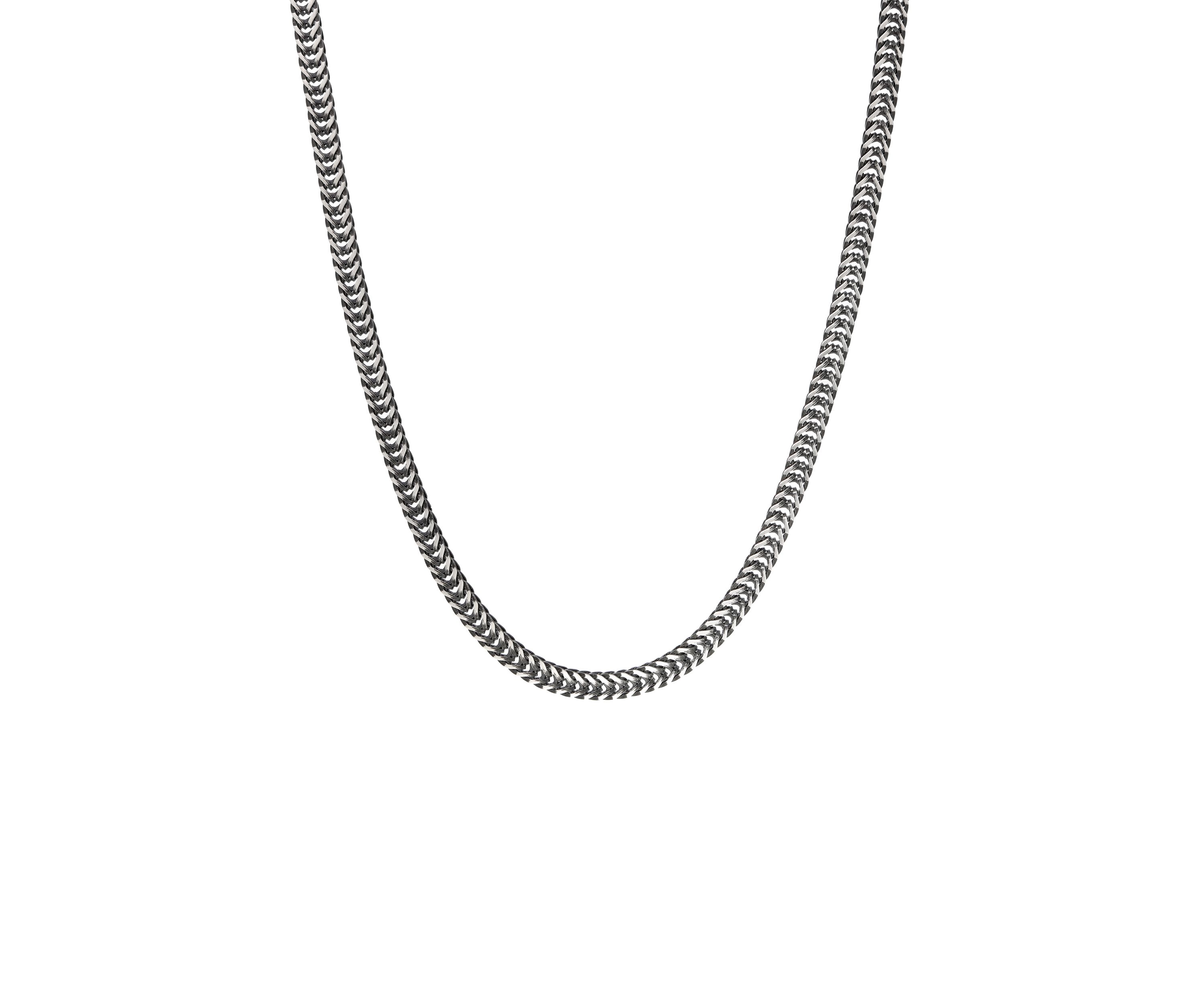 Stainless Steel 24 Inch Chain with Black IP 