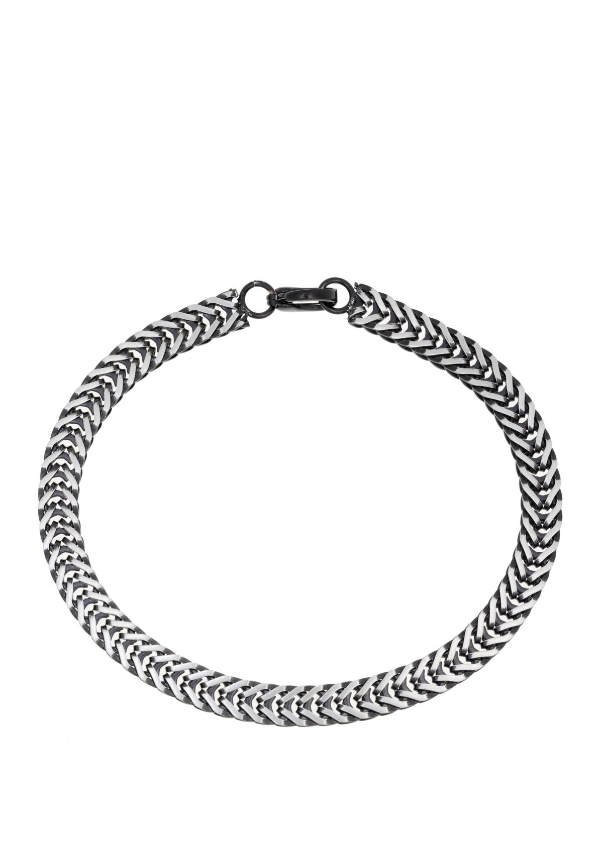8.5 Inch Stainless Steel Chain Bracelet with Black IP 