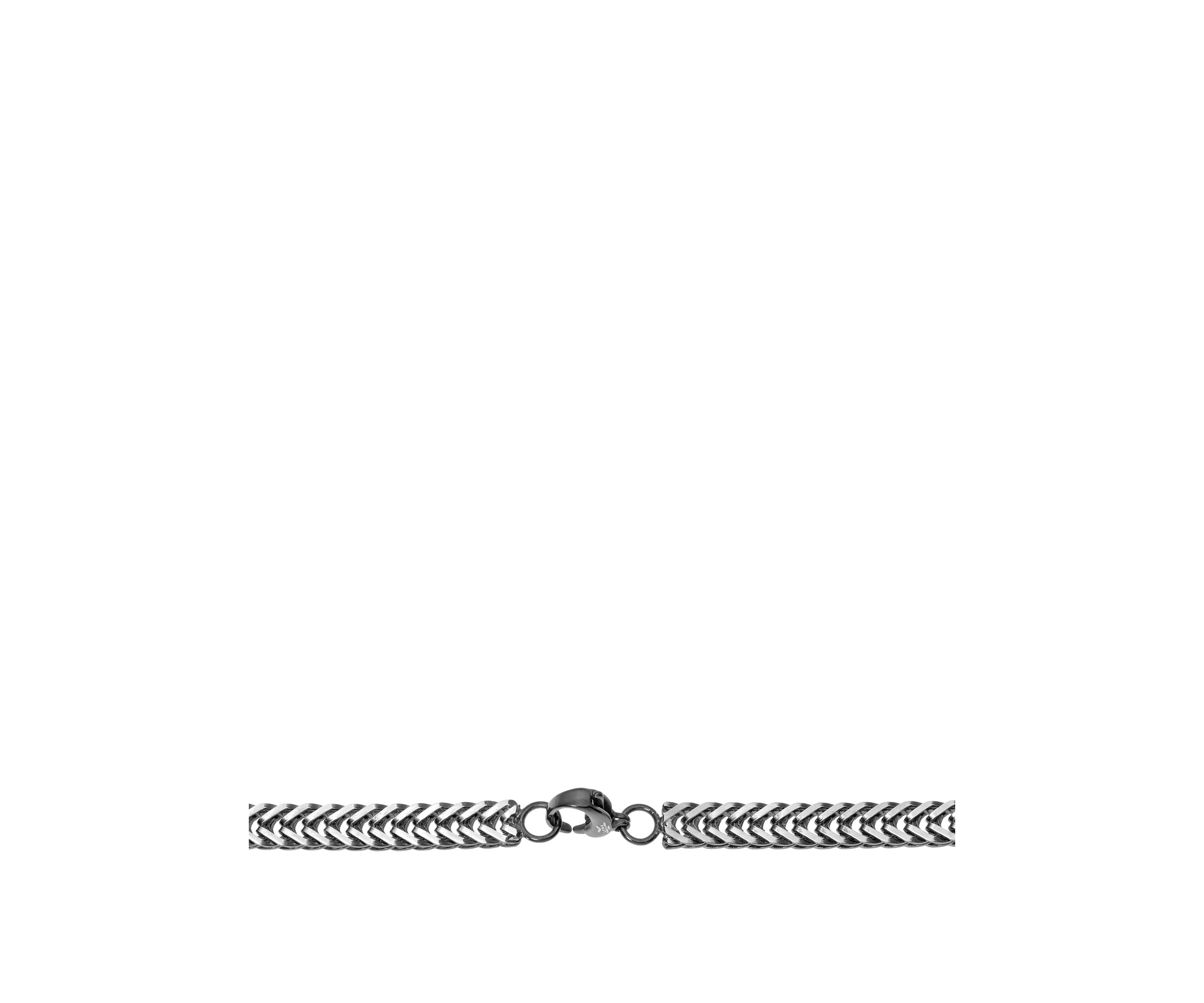8.5 Inch Stainless Steel Chain Bracelet with Black IP 