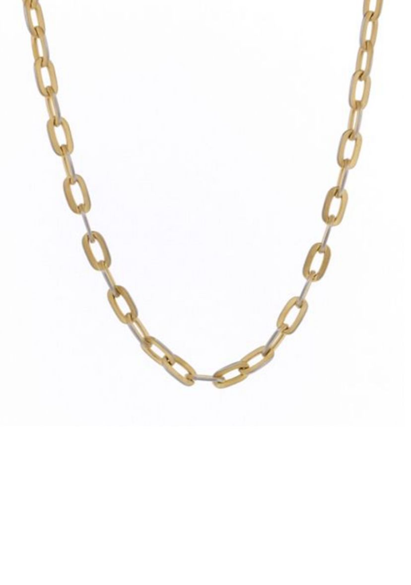 24 Inch Stainless Steel Chain Necklace with Gold IP