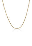 Stainless Steel 2.5 Millimeter Snake Chain Necklace with Gold Tone Ion Plating, 24 Inch