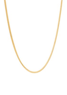 LYNX Men's 2.5MM Foxtail Chain Necklace in Stainless Steel, Yellow, 26 in