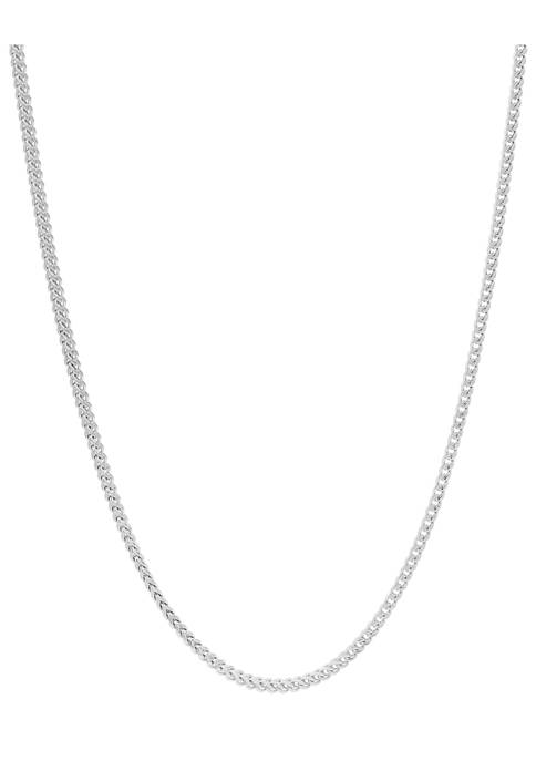 Stainless Steel 2.5 Millimeter Franco Chain Necklace