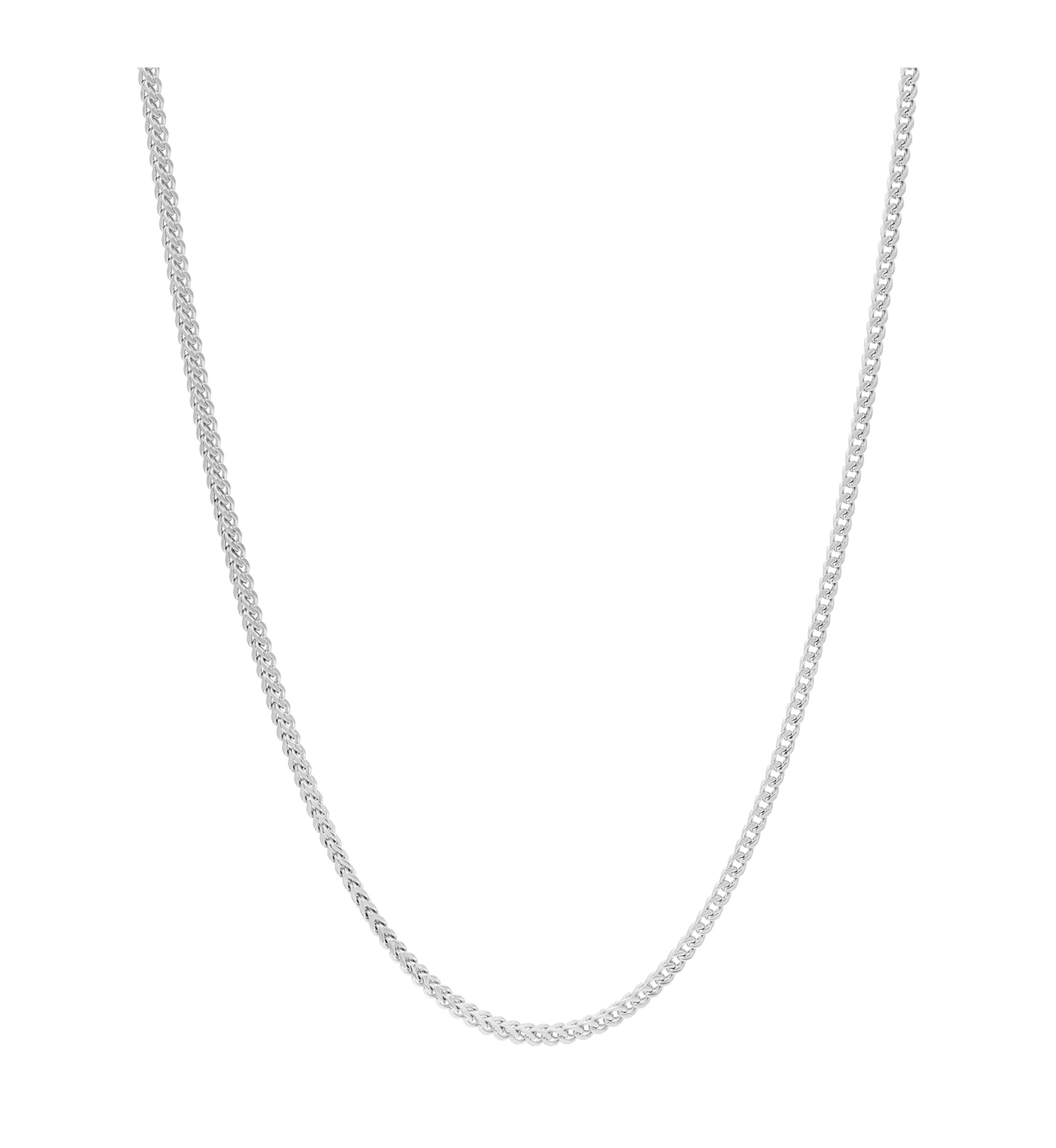 Stainless Steel 2.5 Millimeter Franco Chain Necklace
