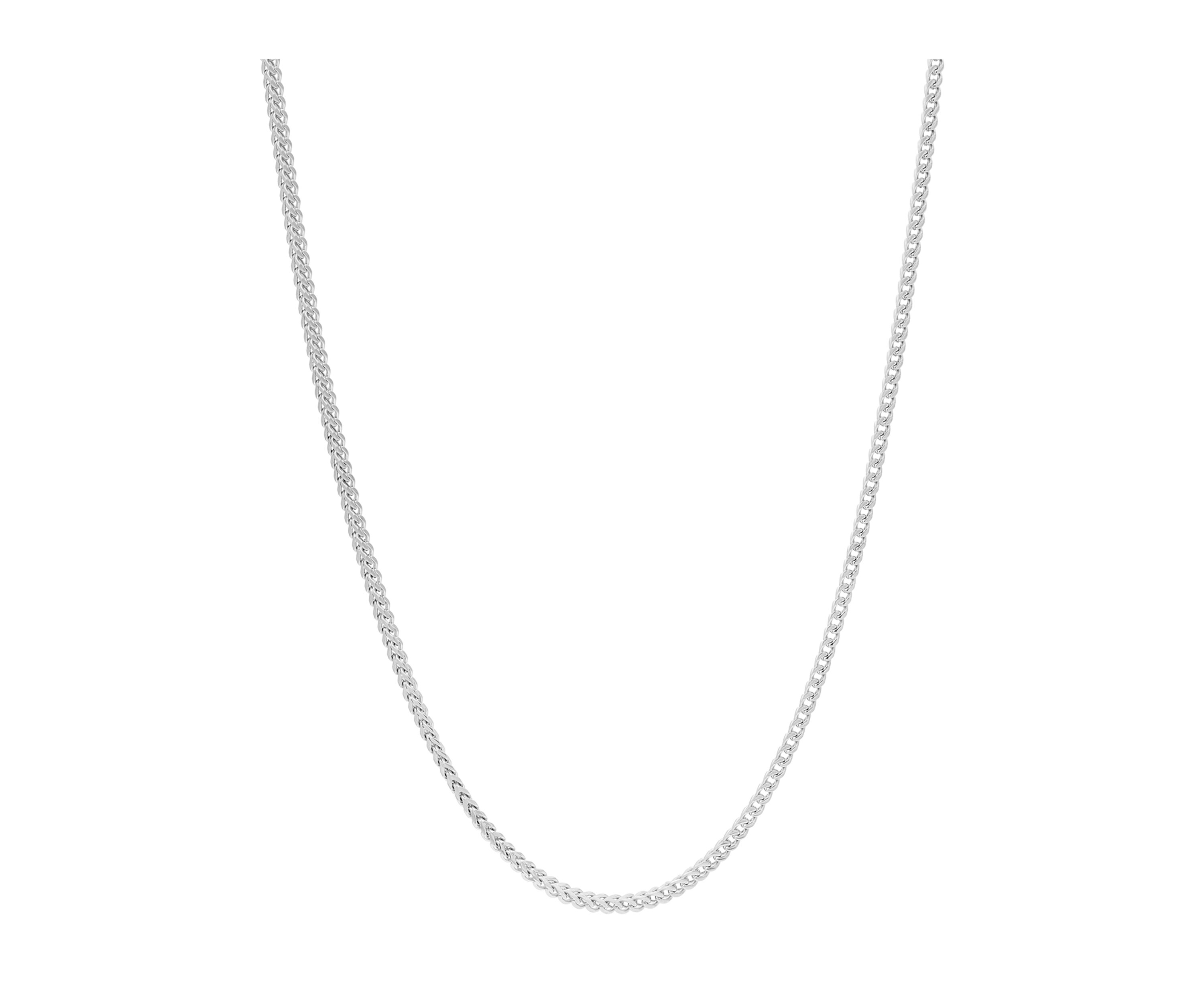 Stainless Steel 2.5 Millimeter Franco Chain Necklace