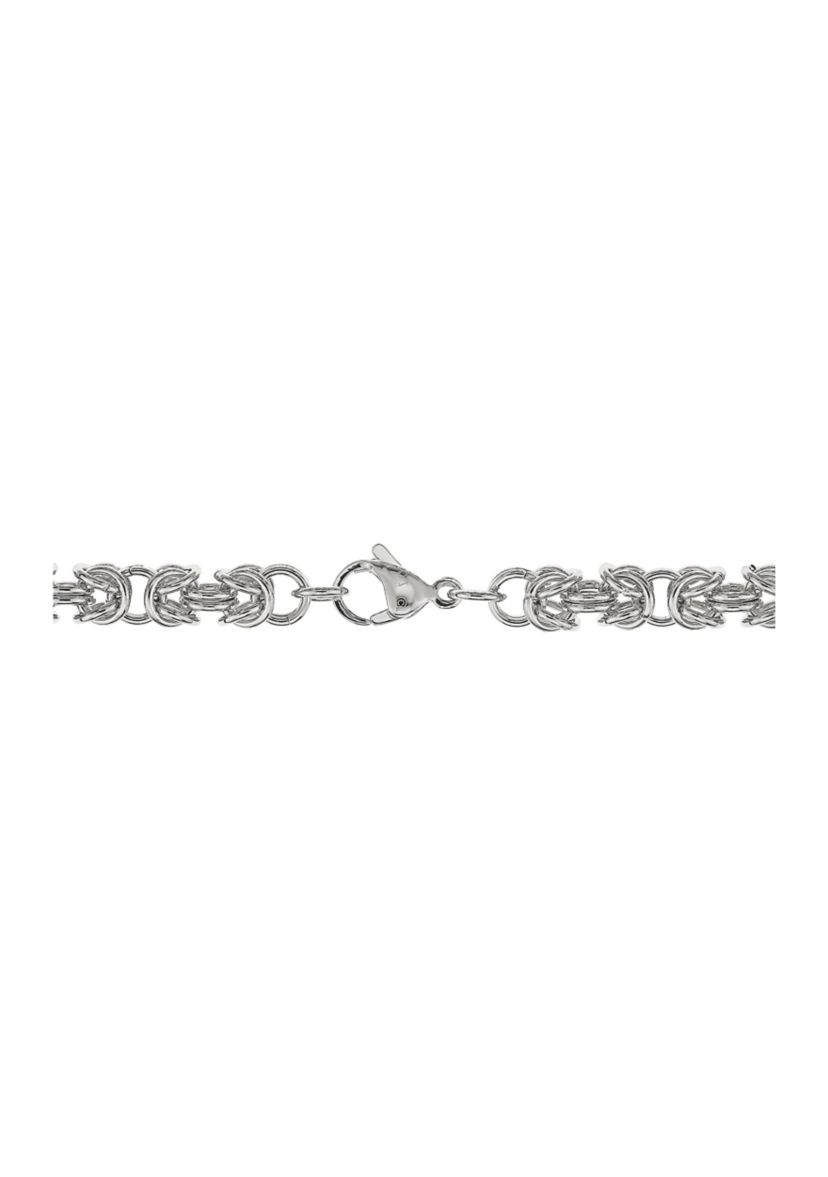 Stainless Steel 6 Millimeter Byzantine Chain Bracelet, 9 Inch