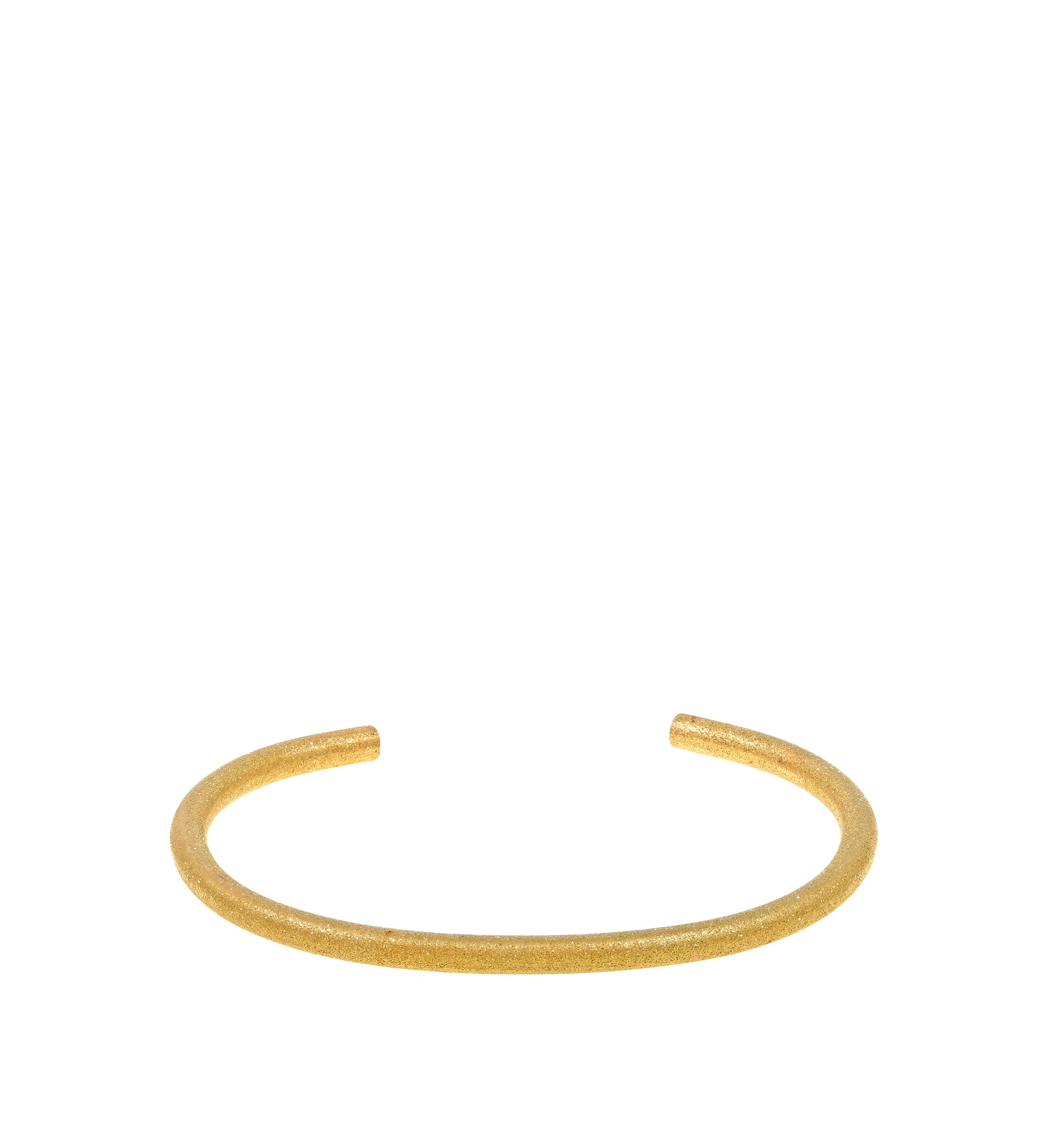 Stainless Steel Cuff Bangle with Gold IP