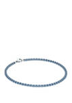 Gray Acrylic Coated Stainless Steel 3 Millimeter Round Box Chain Bracelet