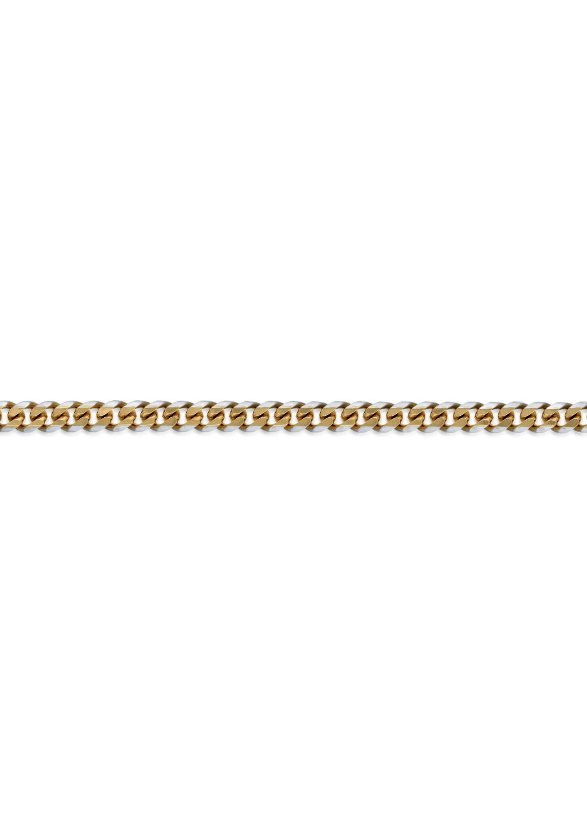Stainless Steel 8MM Curb Chain Necklace with Goldtone Ion Plating, 24" Length
