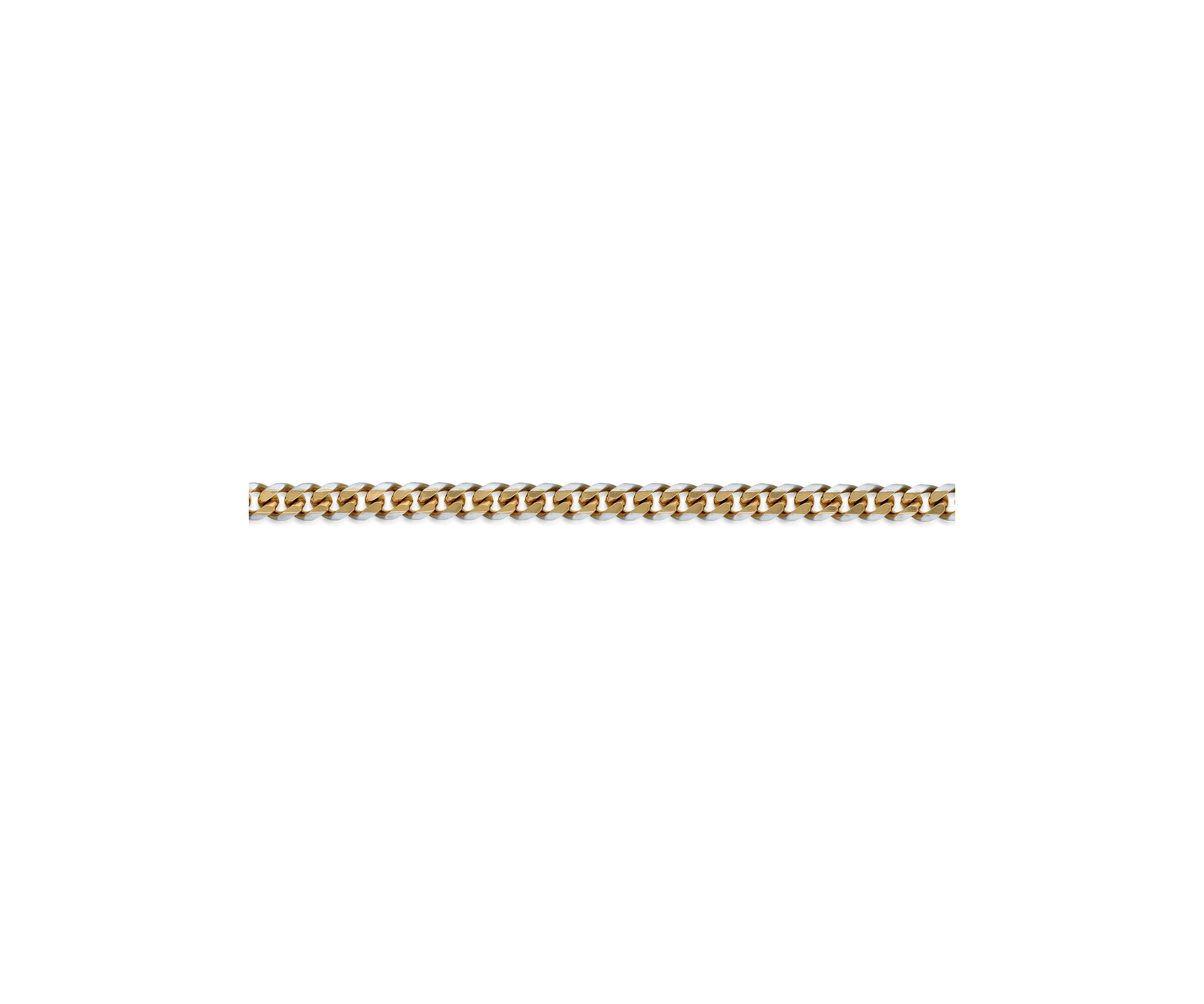Stainless Steel 8MM Curb Chain Necklace with Goldtone Ion Plating, 24" Length