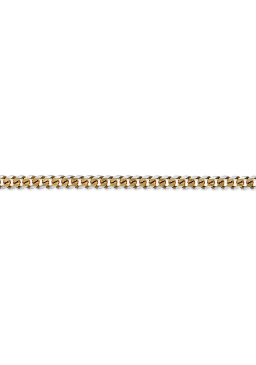 Stainless Steel 8MM Curb Chain Necklace with Goldtone Ion Plating, 24" Length