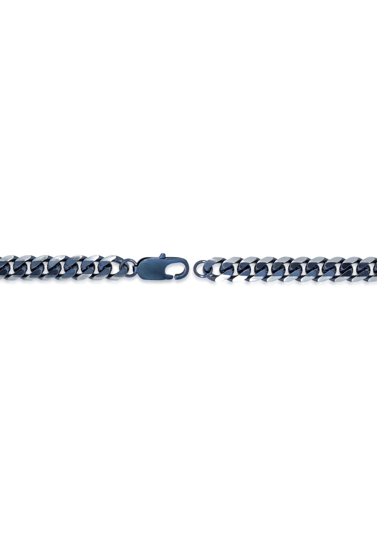 Stainless Steel 8MM Chain Necklace with Dark Gray Ion Plating, 22” Length