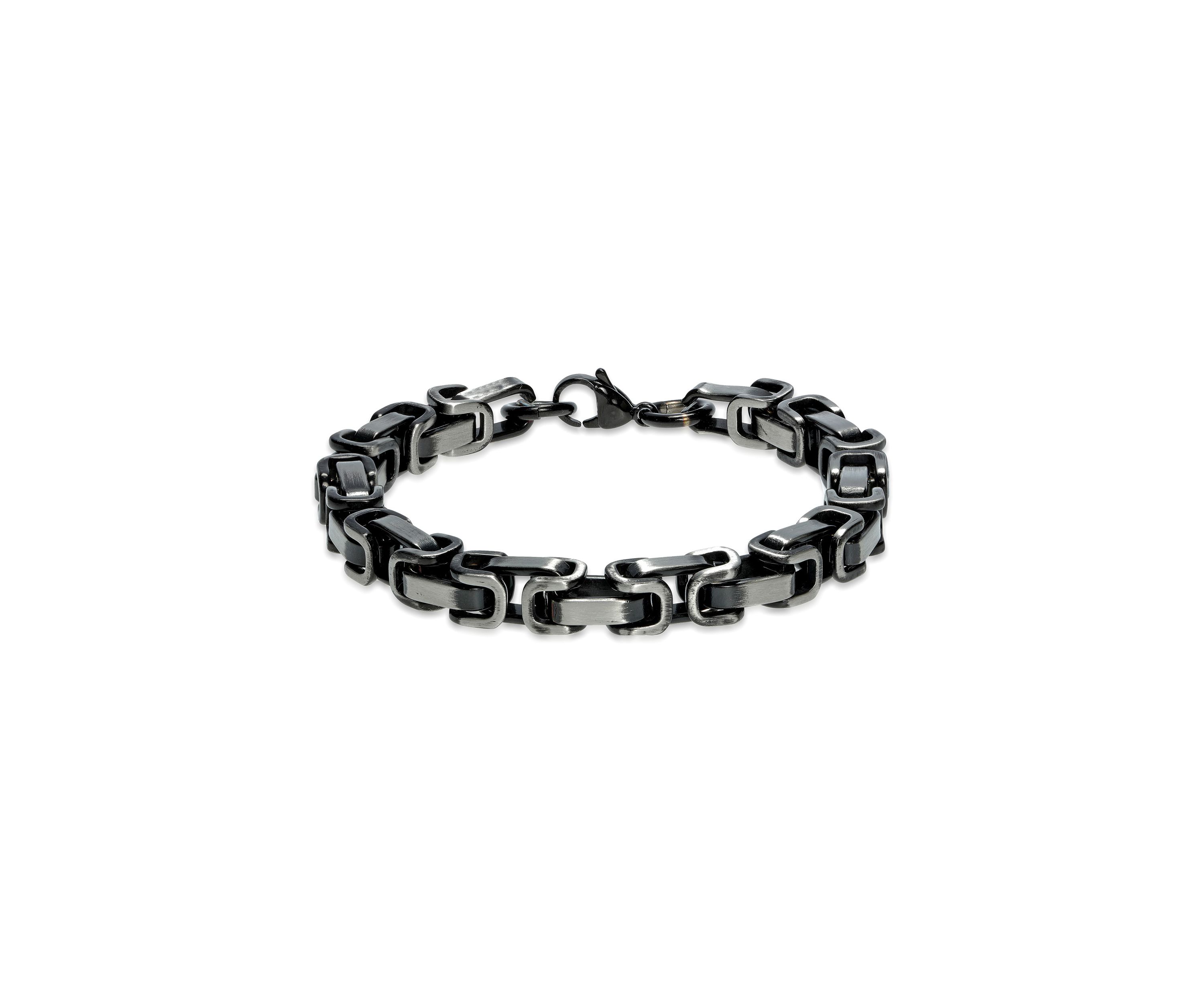 Stainless Steel Link Chain Brace W/ Antique Finish