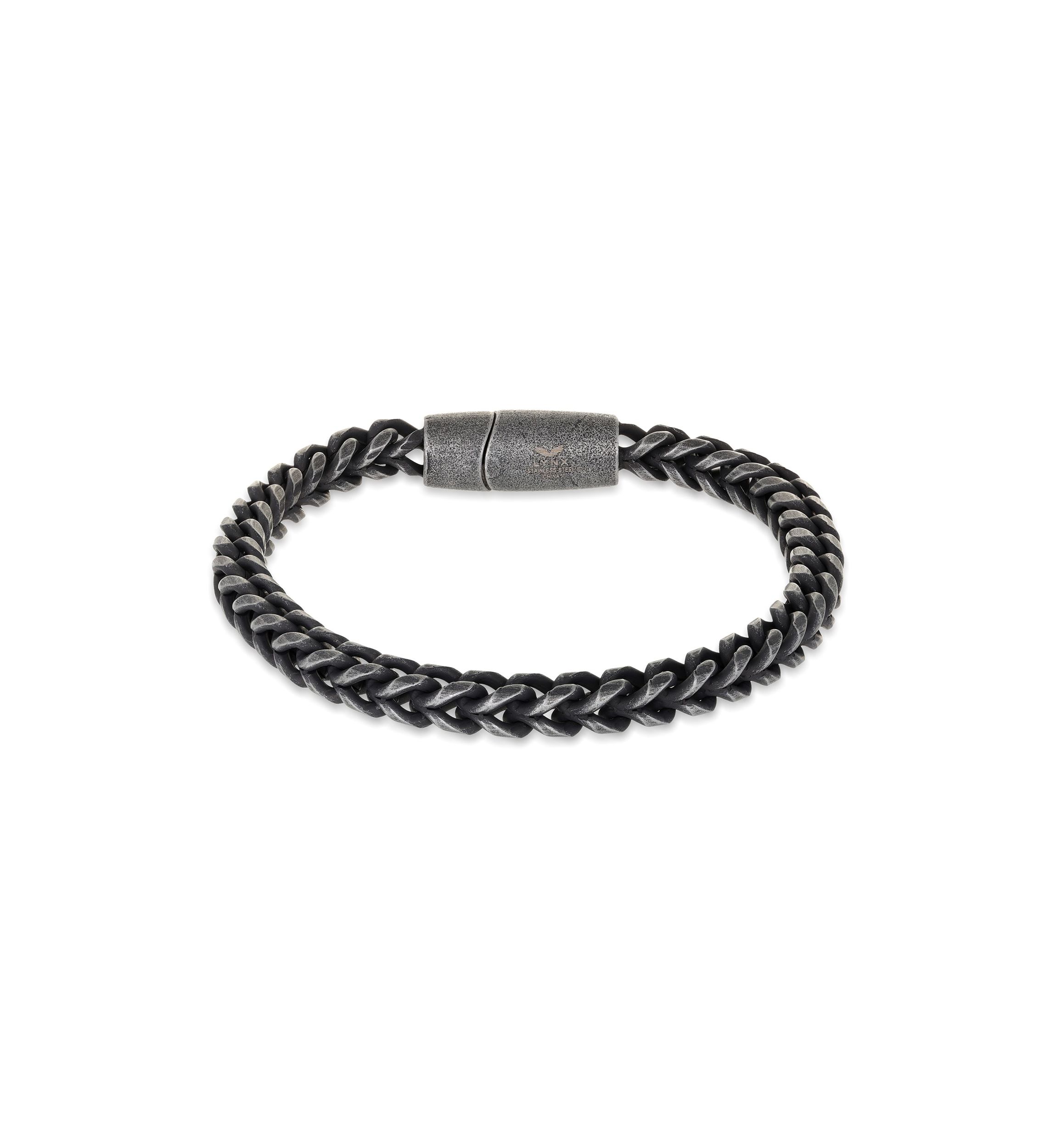 Stainless Wheat Chain Bracelet With antique Finish