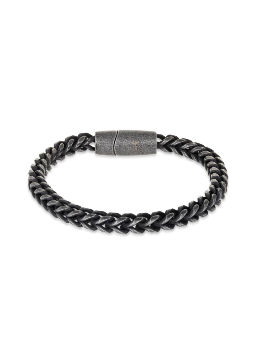 Stainless Wheat Chain Bracelet With antique Finish
