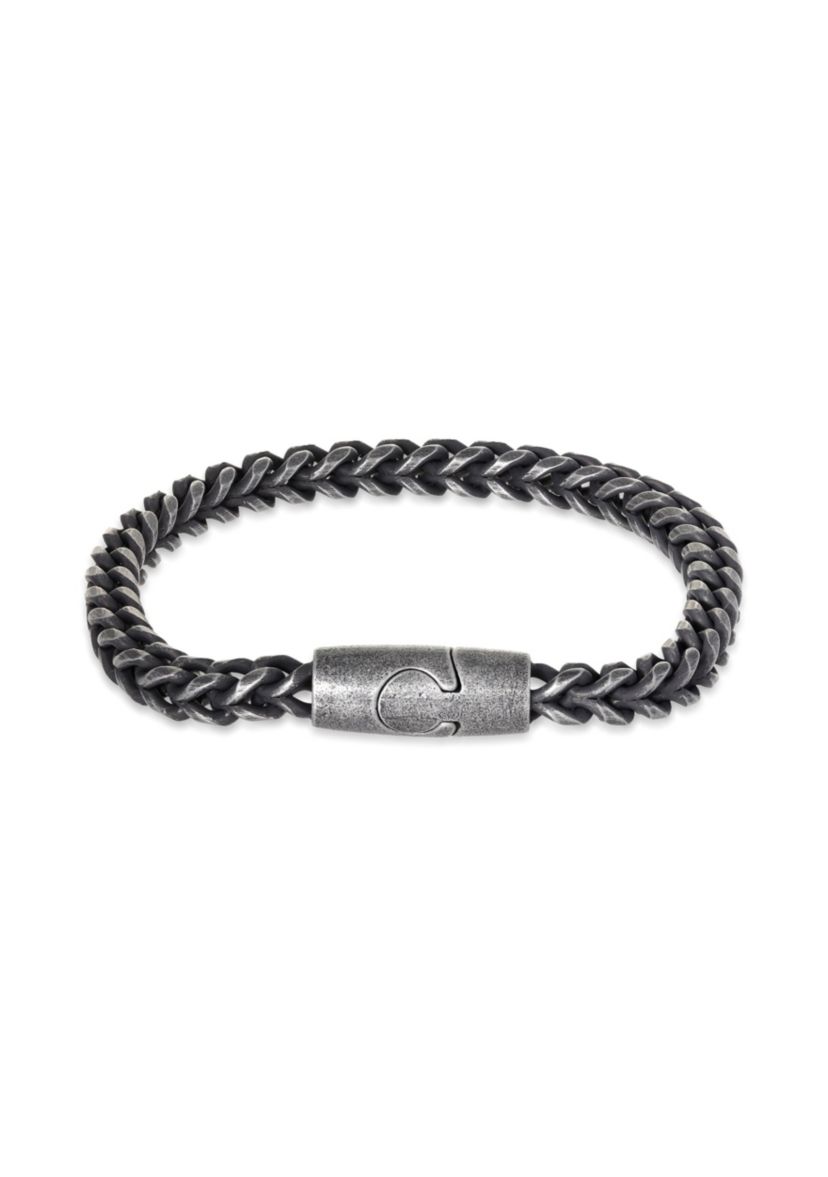 Stainless Wheat Chain Bracelet With antique Finish