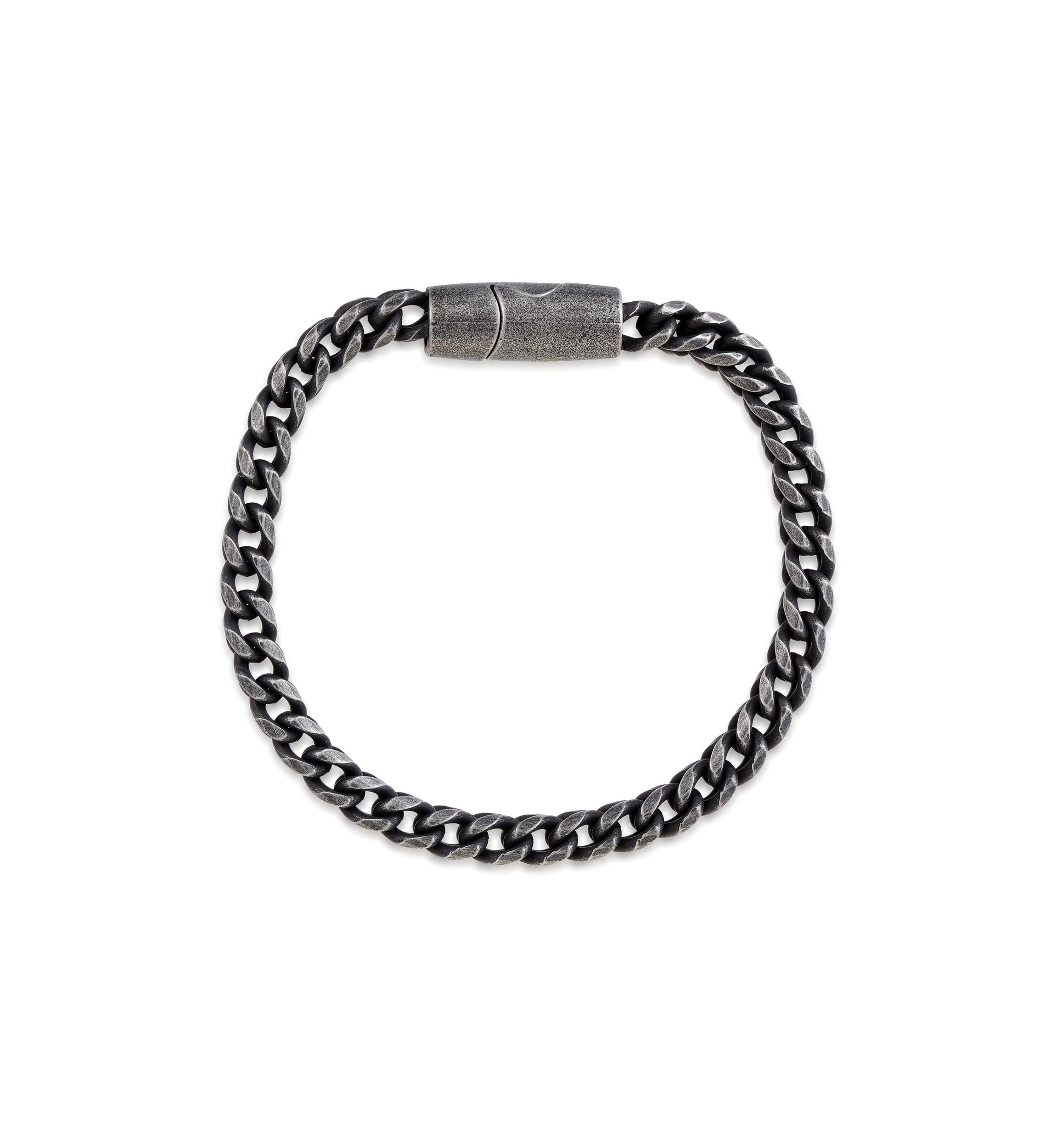 Stainless Wheat Chain Bracelet With antique Finish
