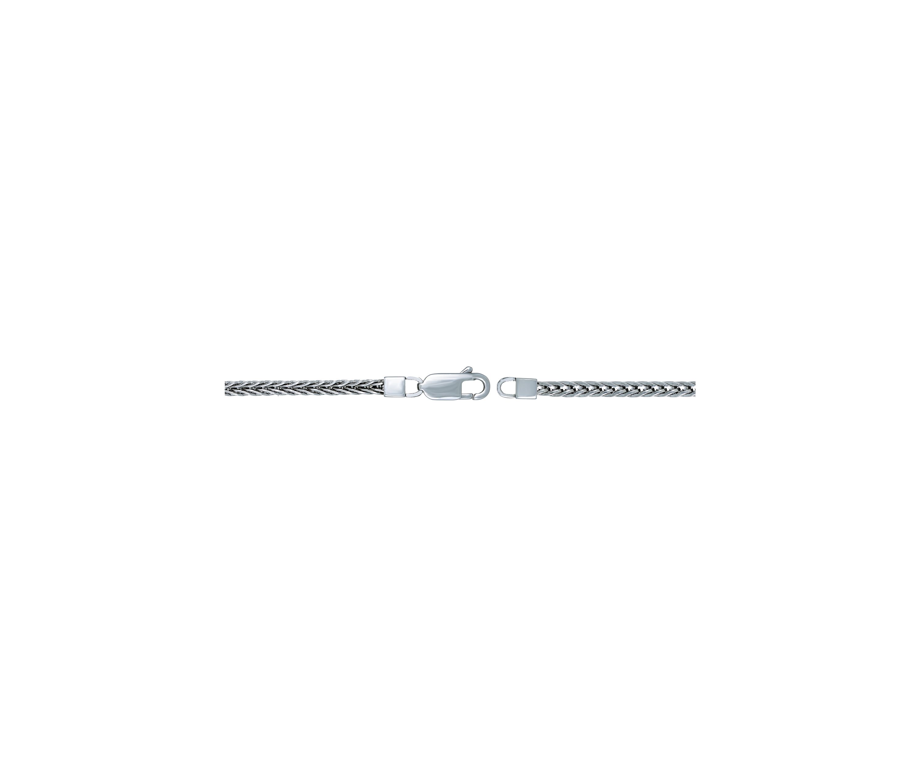 Stainless Steel 3.5 Millimeter Foxtail Chain Necklace, 24 Inch