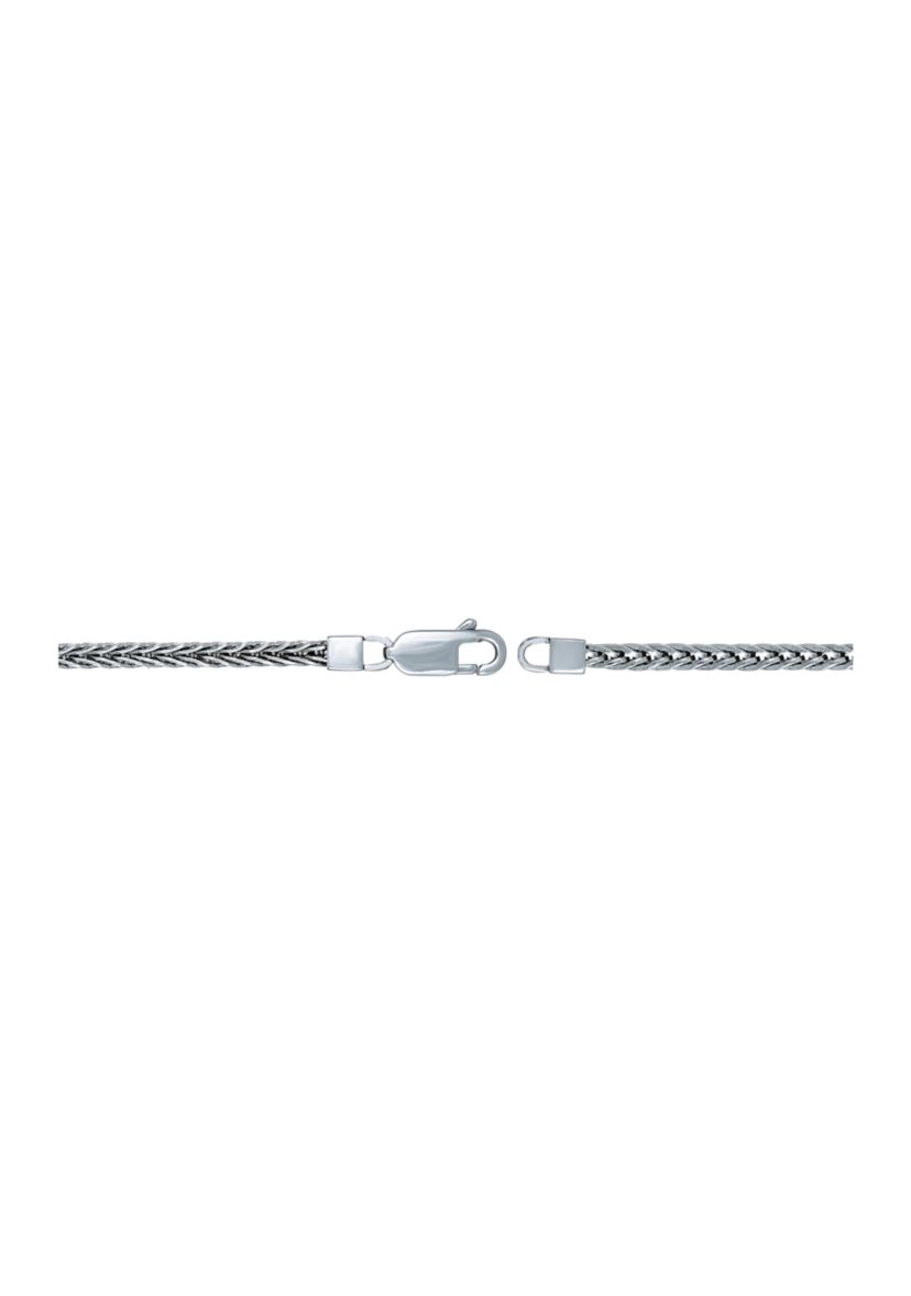 Stainless Steel 3.5 Millimeter Foxtail Chain Necklace, 24 Inch