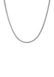 Stainless Steel 3 Millimeter Wheat Chain Necklace, 24 Inch
