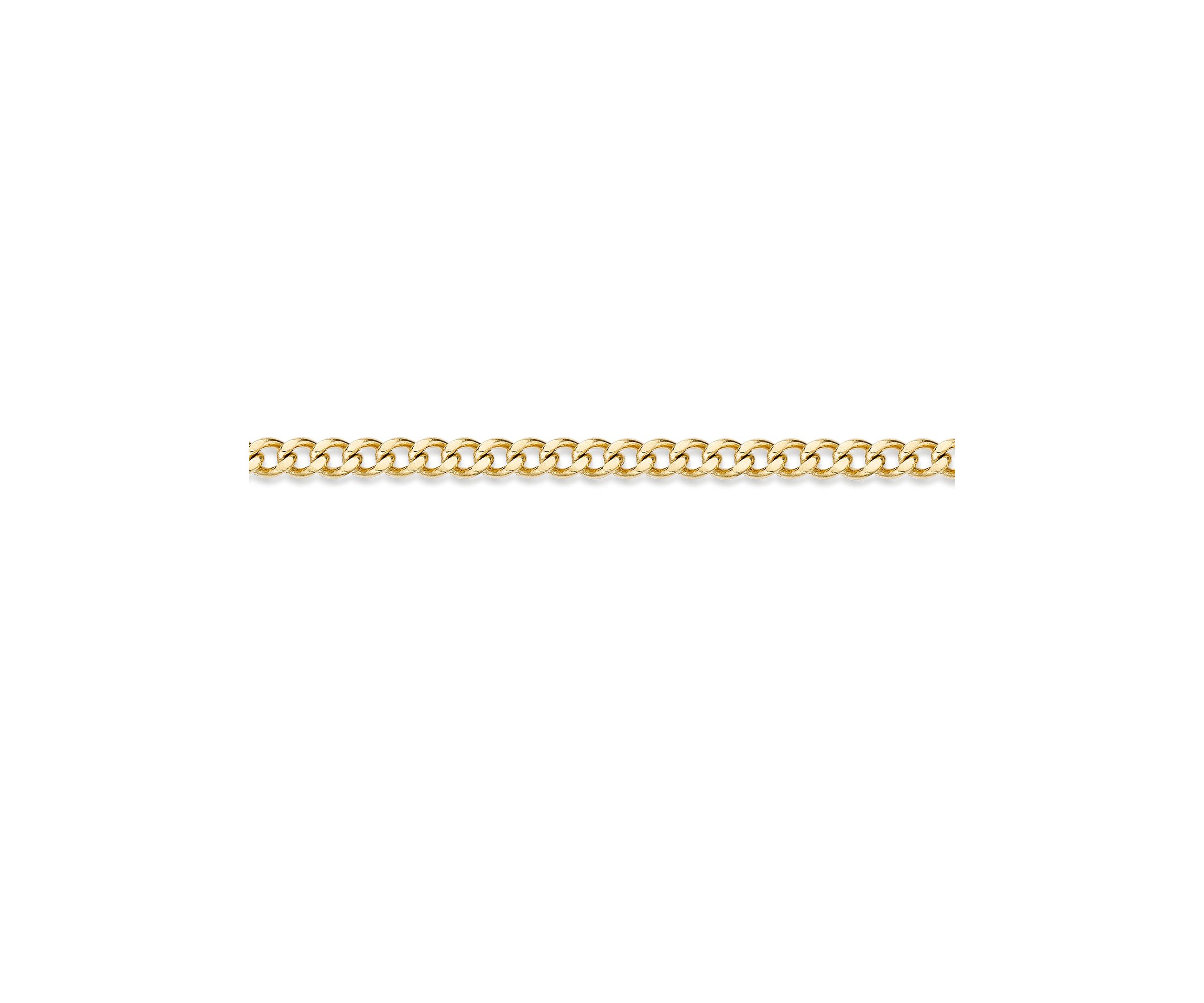 Stainless Steel 2.2MM Curb Chain Mask Holder Necklace with Gold Ion Plating, 26” Length