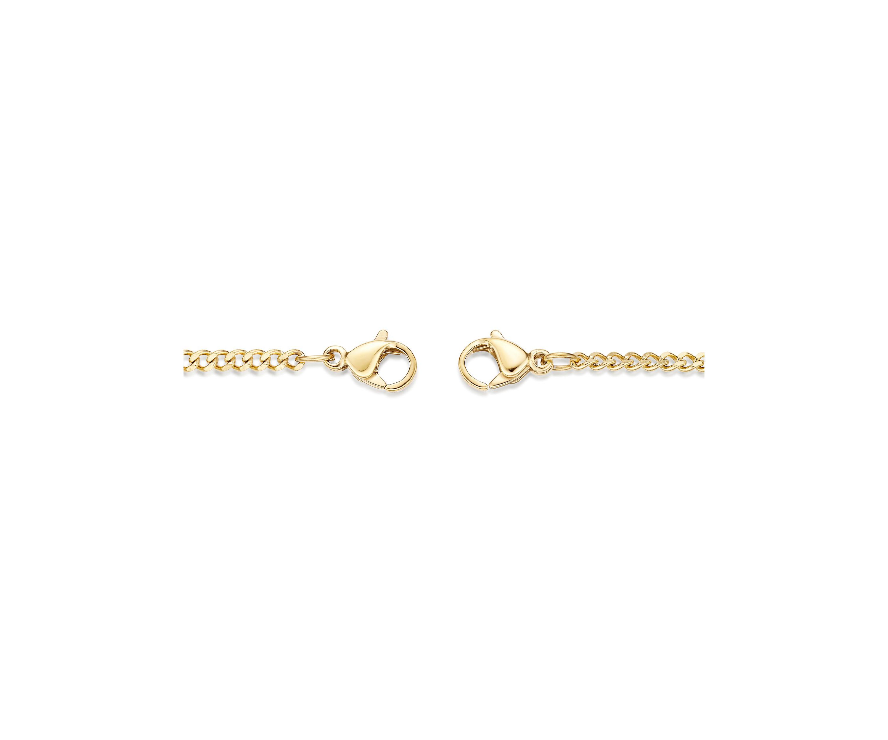 Stainless Steel 2.2MM Curb Chain Mask Holder Necklace with Gold Ion Plating, 26” Length