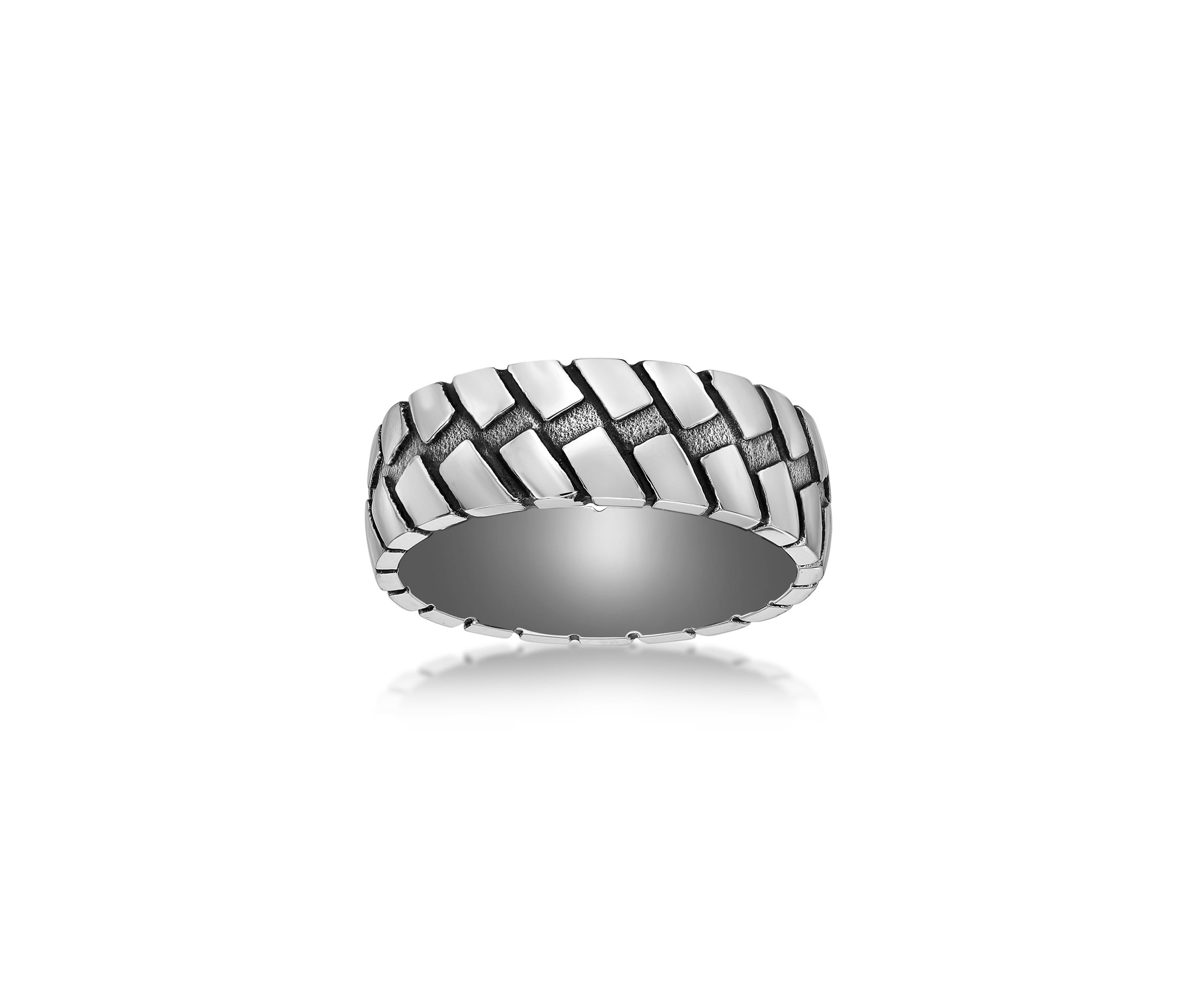 Stainless Steel Ring With Black Ip