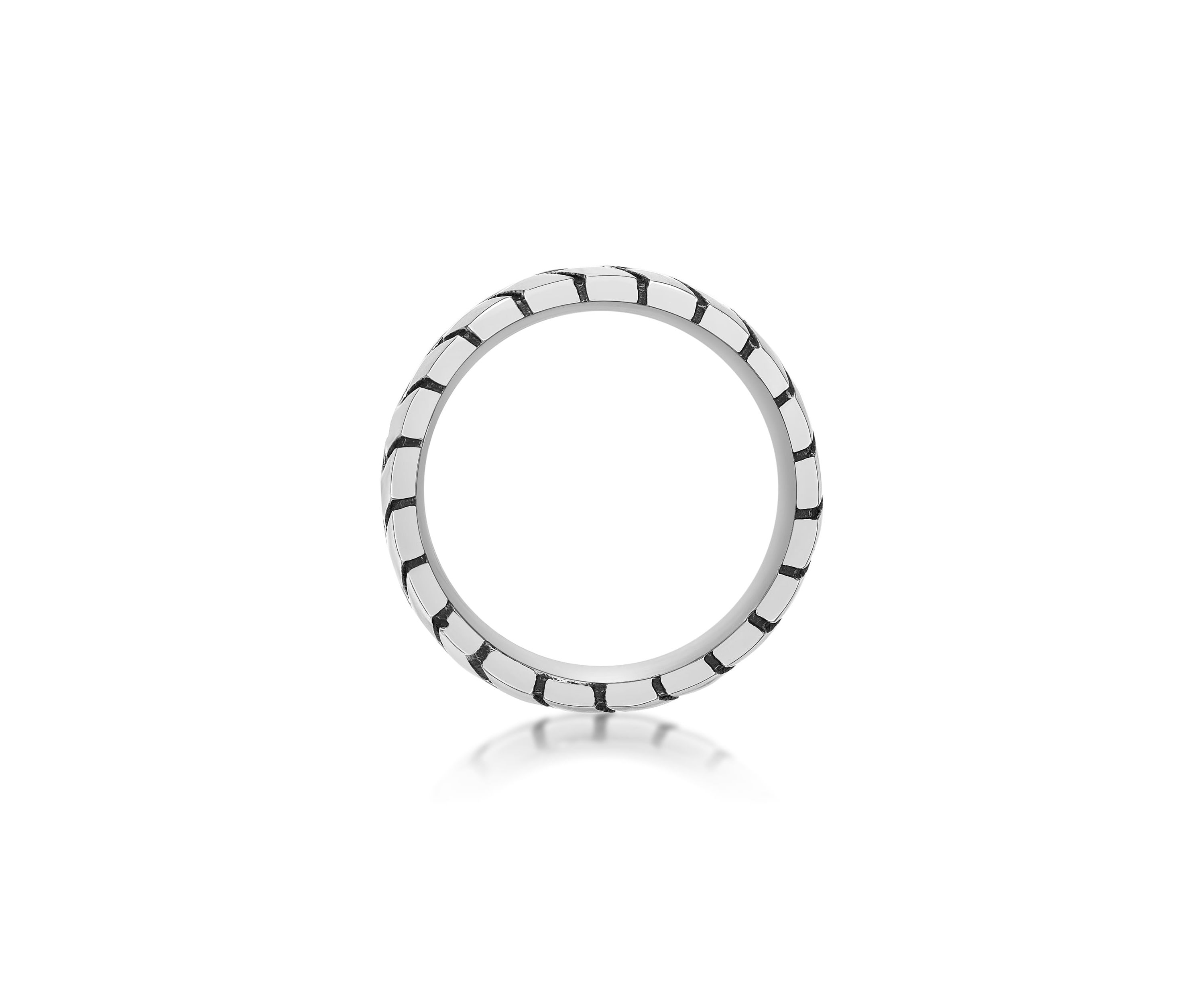 Stainless Steel Ring With Black Ip
