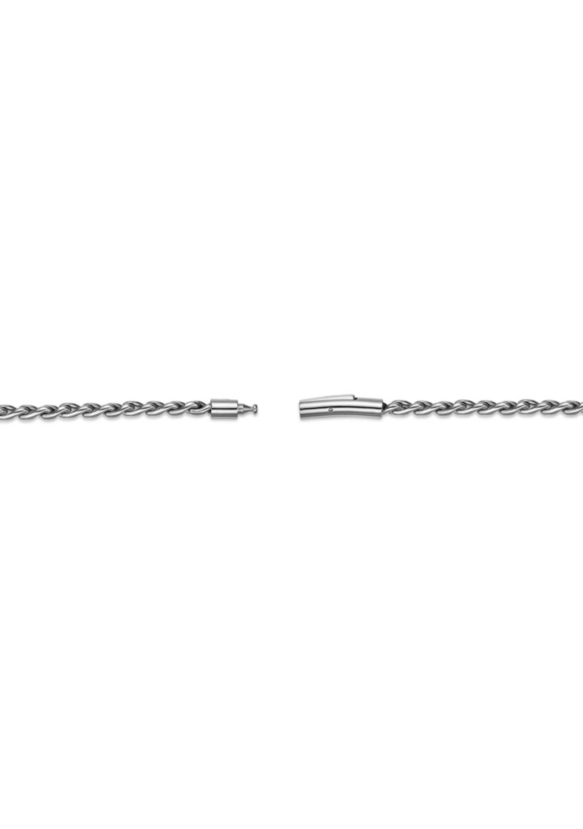 Stainless Steel 3MM Twist Link  Chain Bracelet with Push Lock, 9"