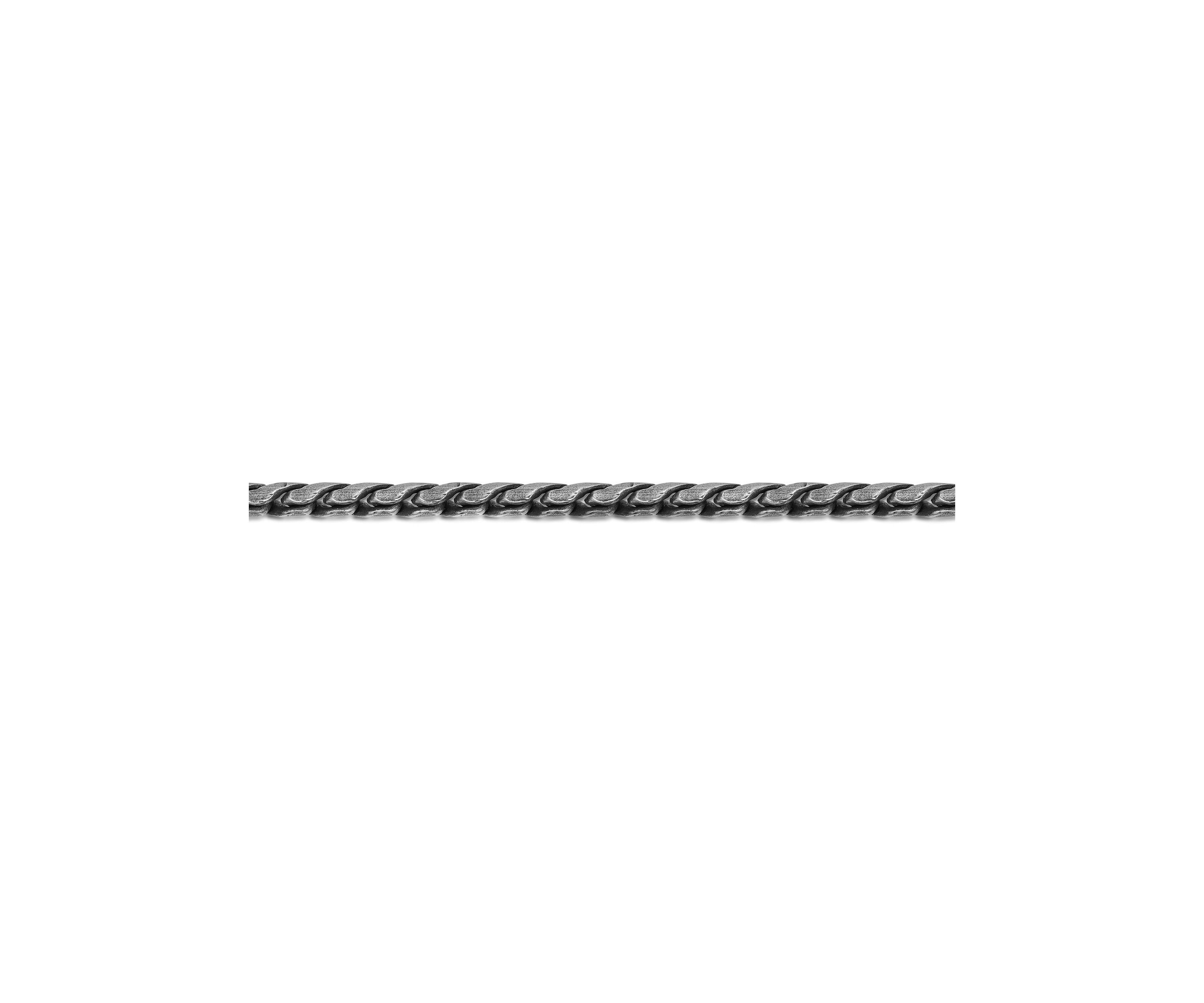 Stainless Steel 5MM Rope Chain Necklace with Antique Finish, 18" Length