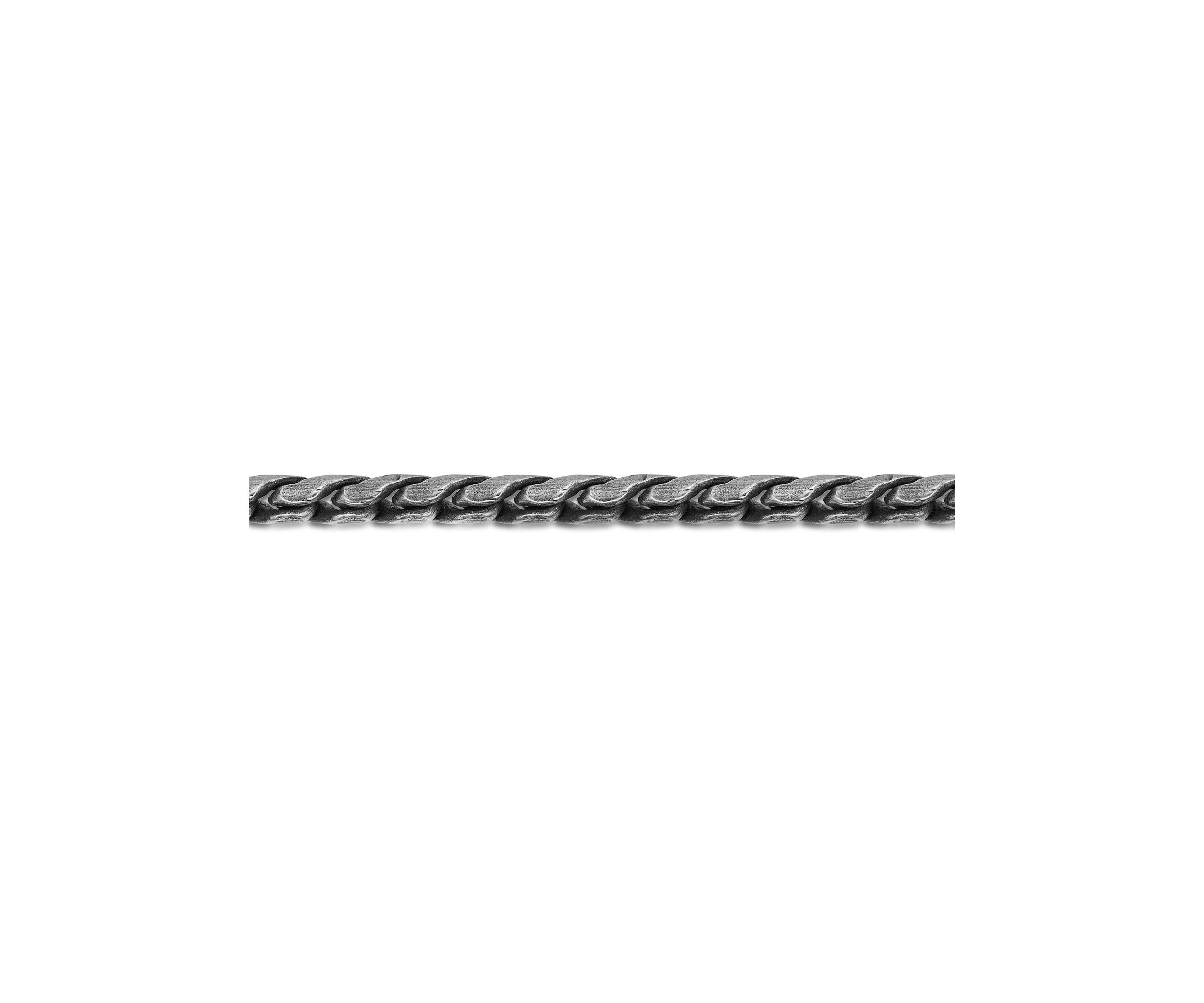 Stainless Steel 5MM Rope Chain Necklace with Antique Finish, 20" Length