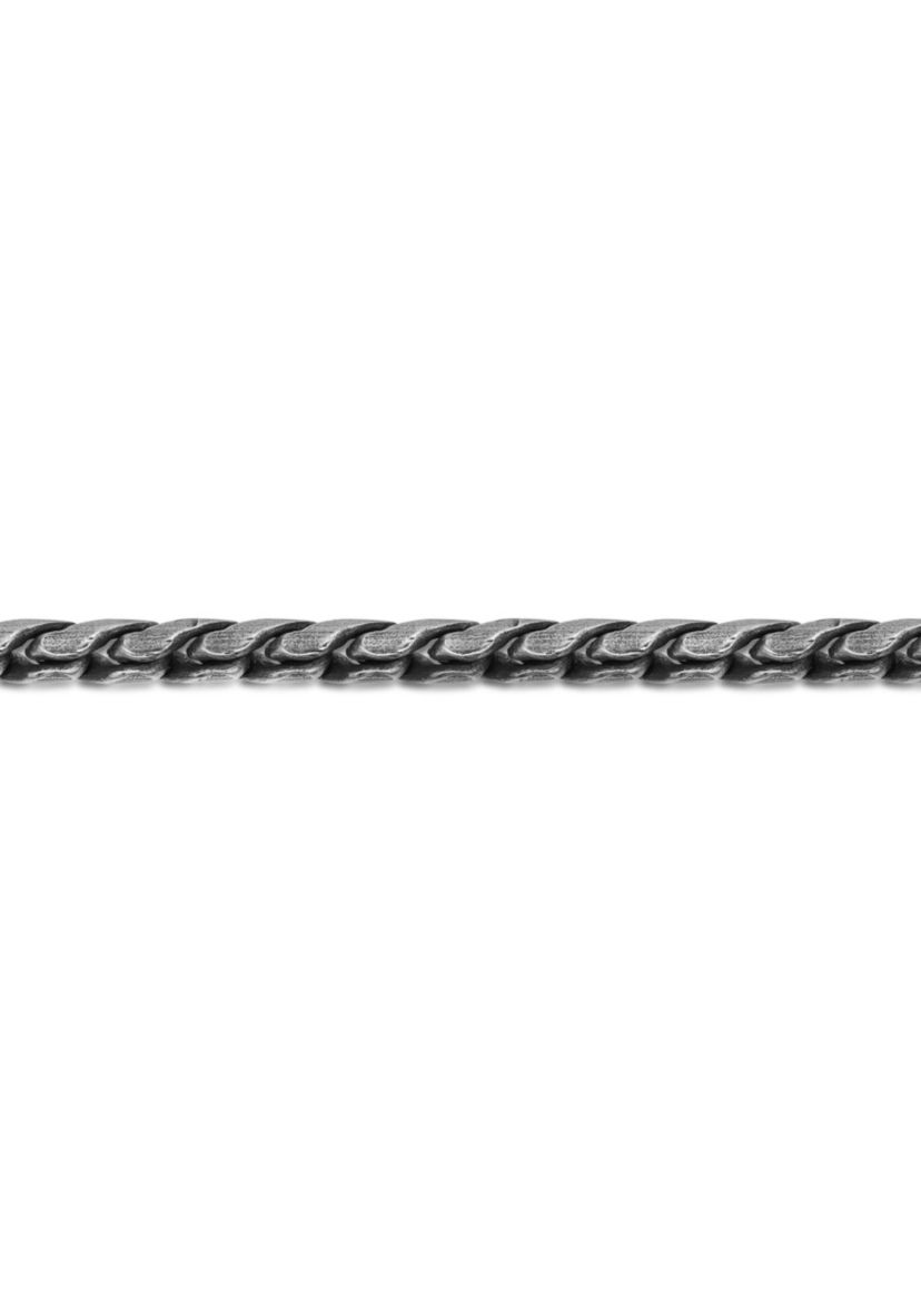Stainless Steel 5MM Rope Chain Necklace with Antique Finish, 24" Length