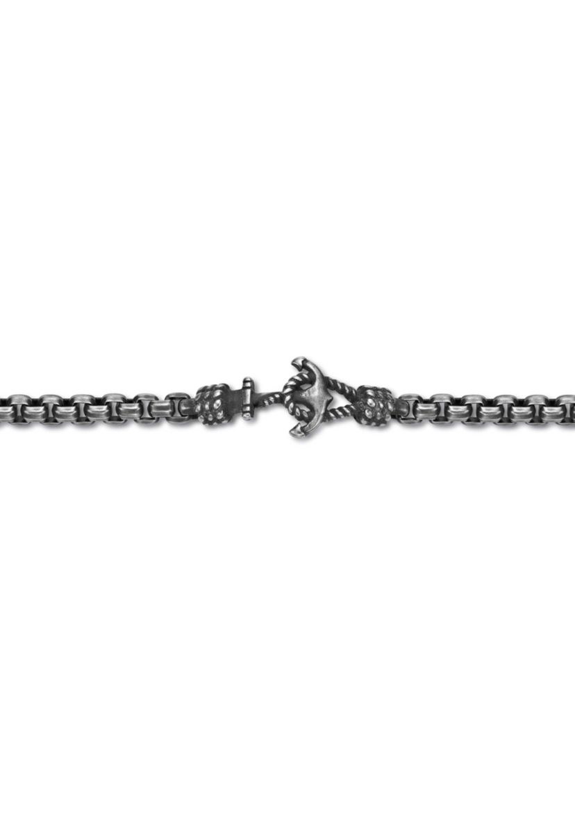 Stainless Steel Anchor Bracelet With Antique Finish