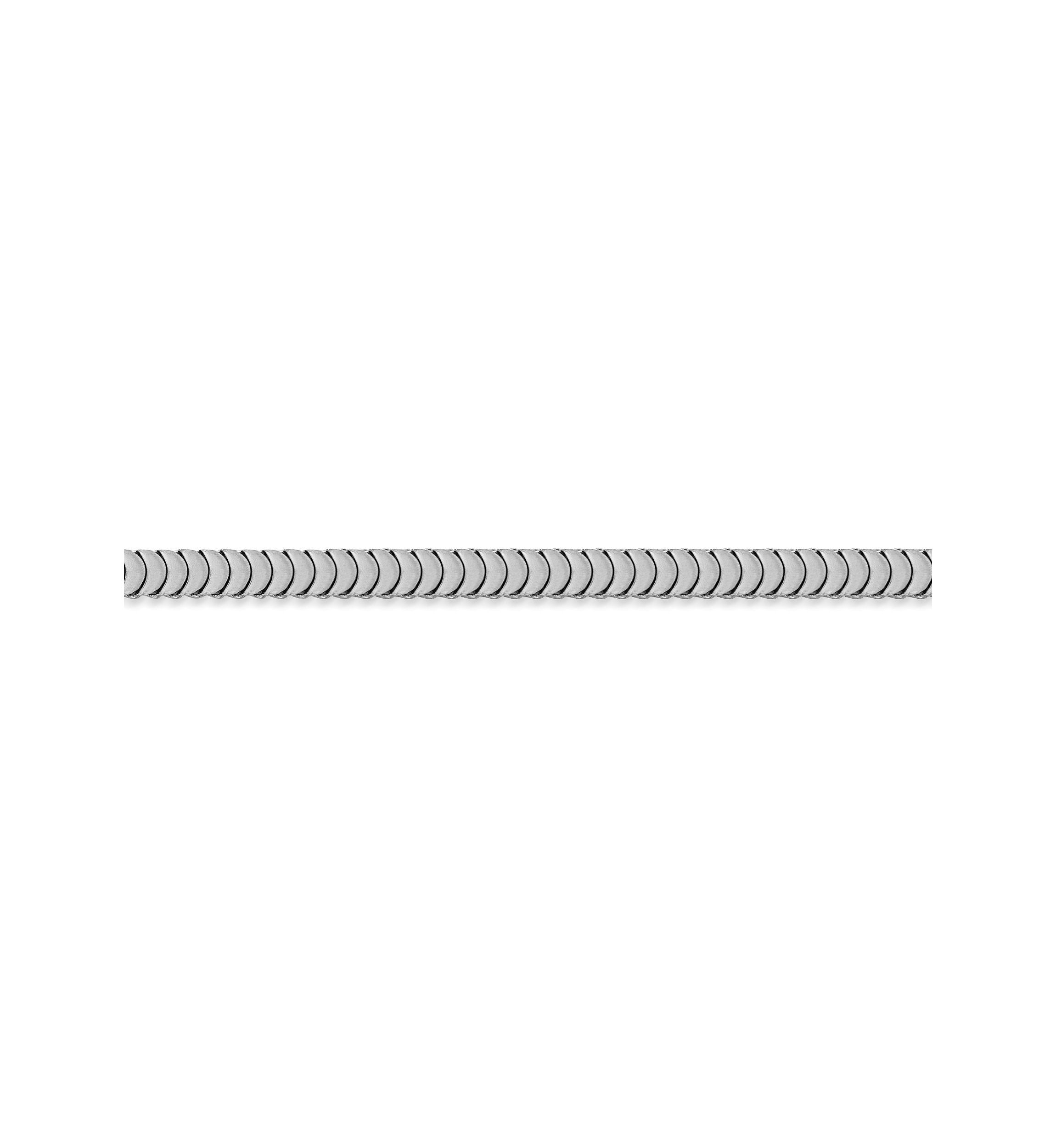 Stainless Steel 4MM Cobra Chain Necklace, 24" Length