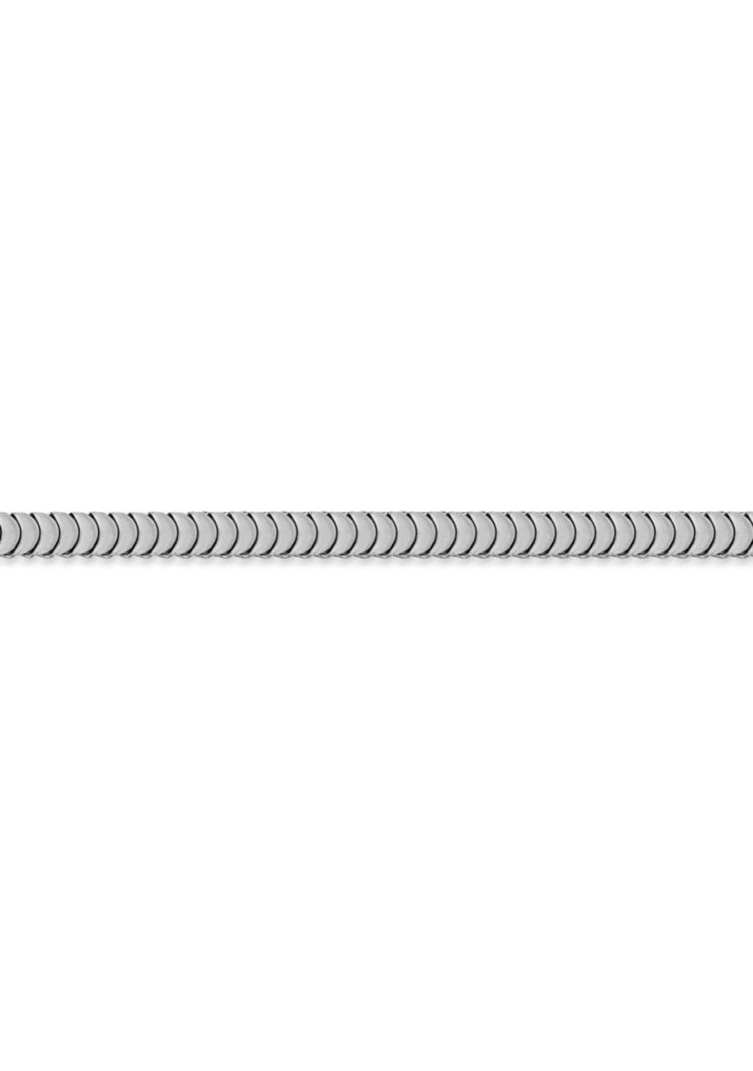 Stainless Steel 4MM Cobra Chain Necklace, 24" Length