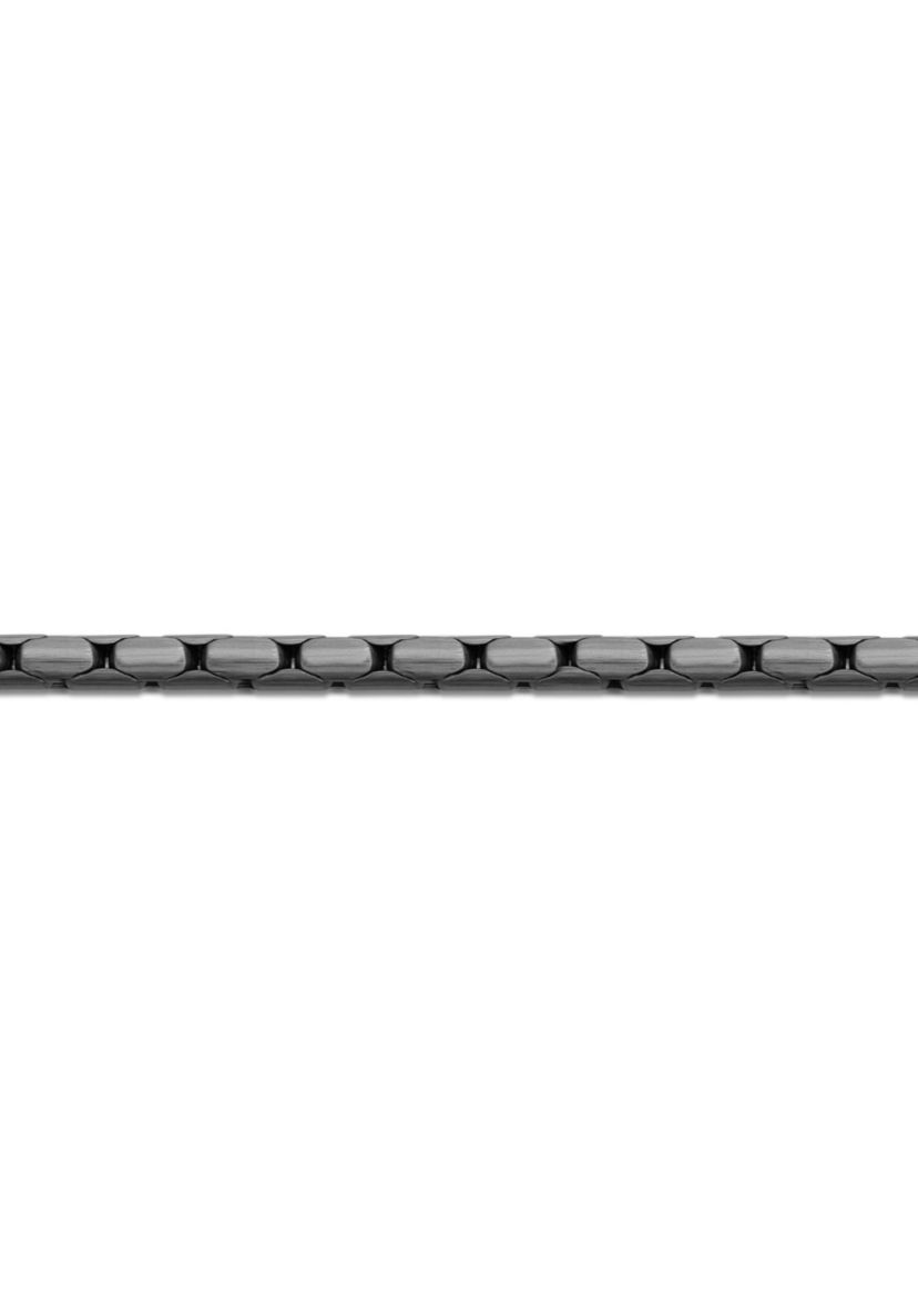 Stainless Steel 4MM Snake Chain Necklace with Gun Metal Gray Ip, 24" Length