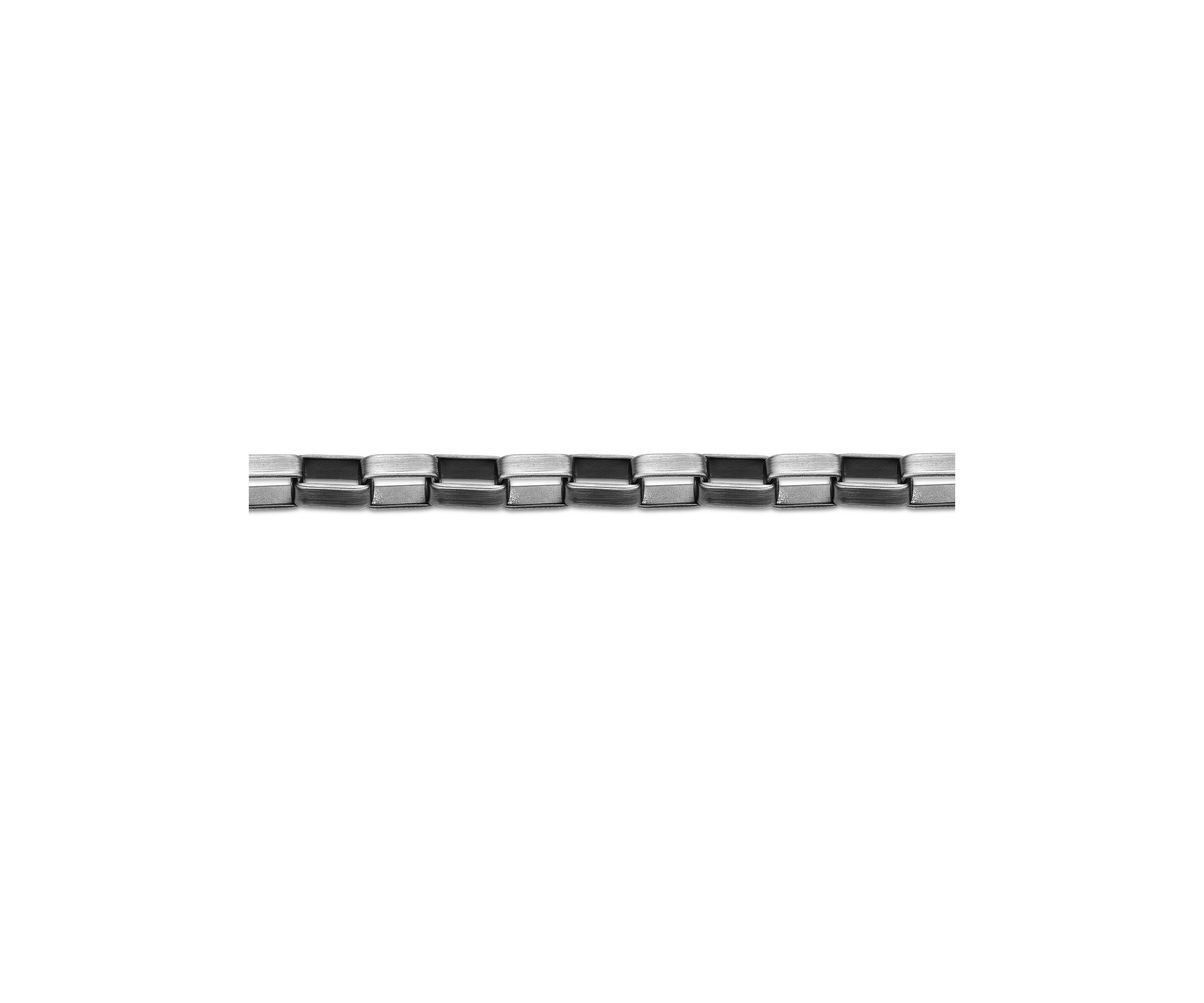 Stainless Steel 5MM Link Chain Necklace with Gun Metal Gray Finish, 24" Length
