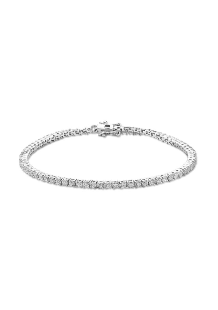 Lab Created 3 ct. TDW Lab Grown Diamond Bracelet in Sterling Silver